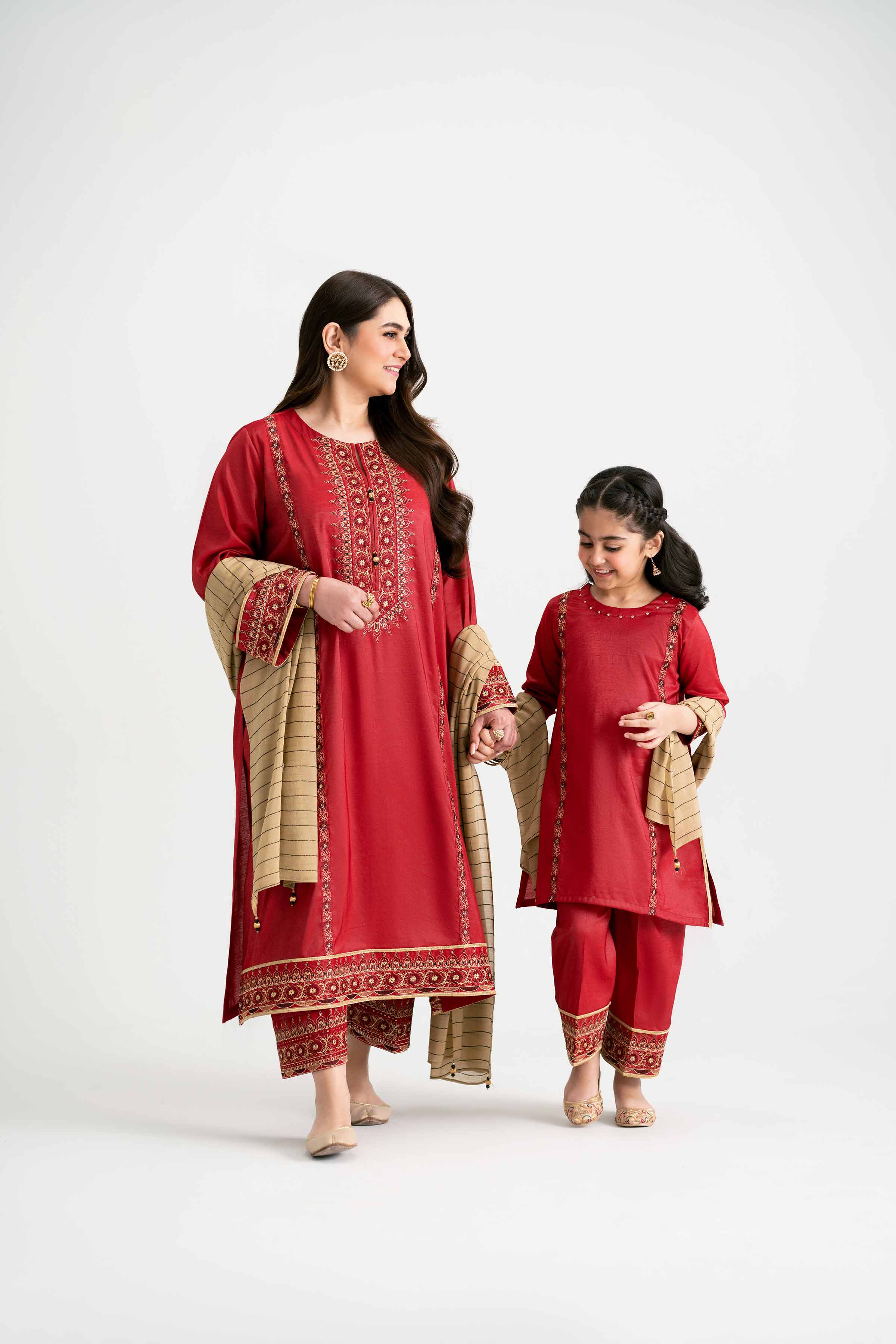 NishatUK - Ivory Embroidered Nylon Viscose 3-piece ready to wear Suit