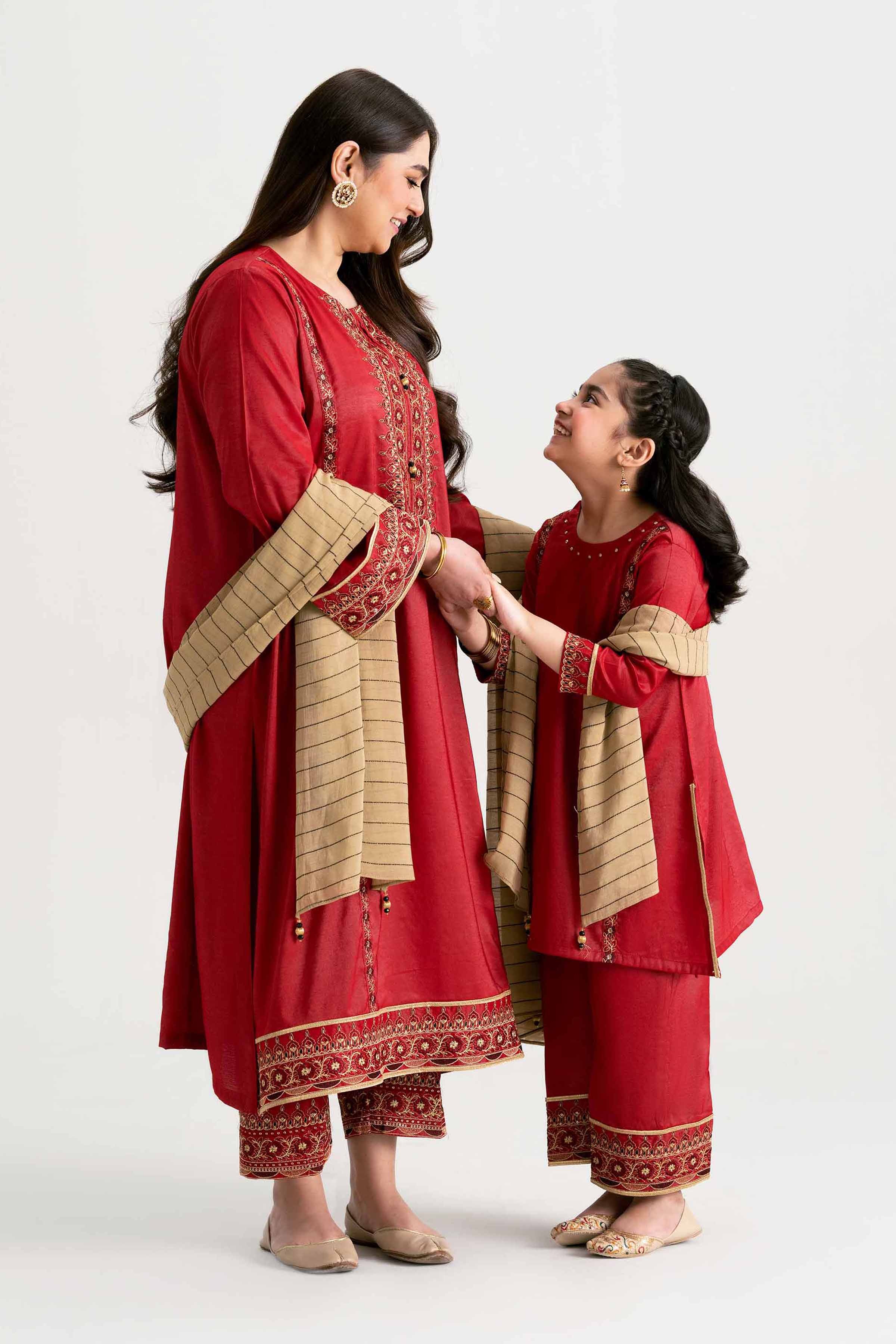 NishatUK - Ivory Embroidered Nylon Viscose 3-piece ready to wear Suit