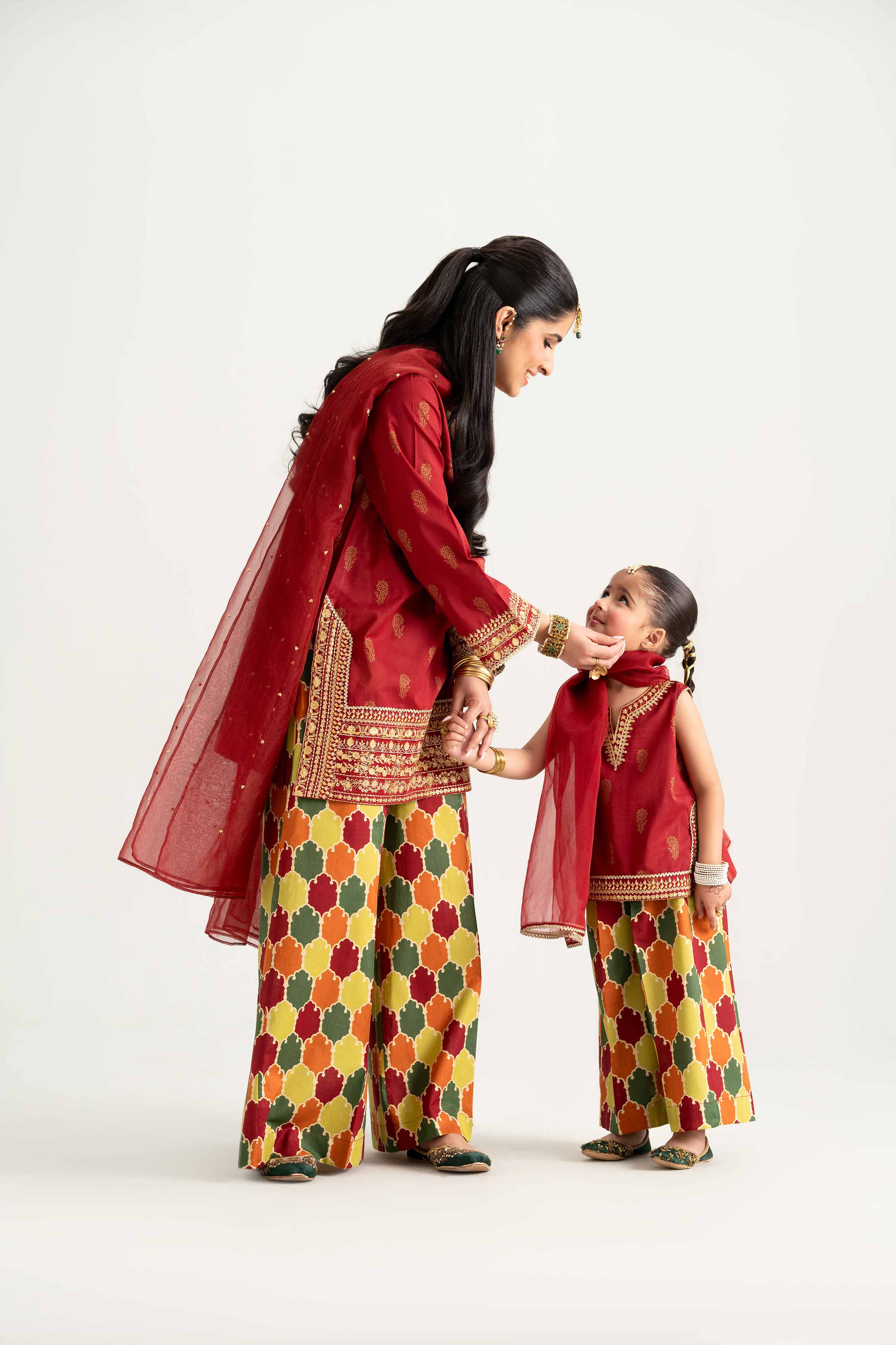 NishatUK - Maroon Embroidered Lawn 3-piece ready to wear Suit