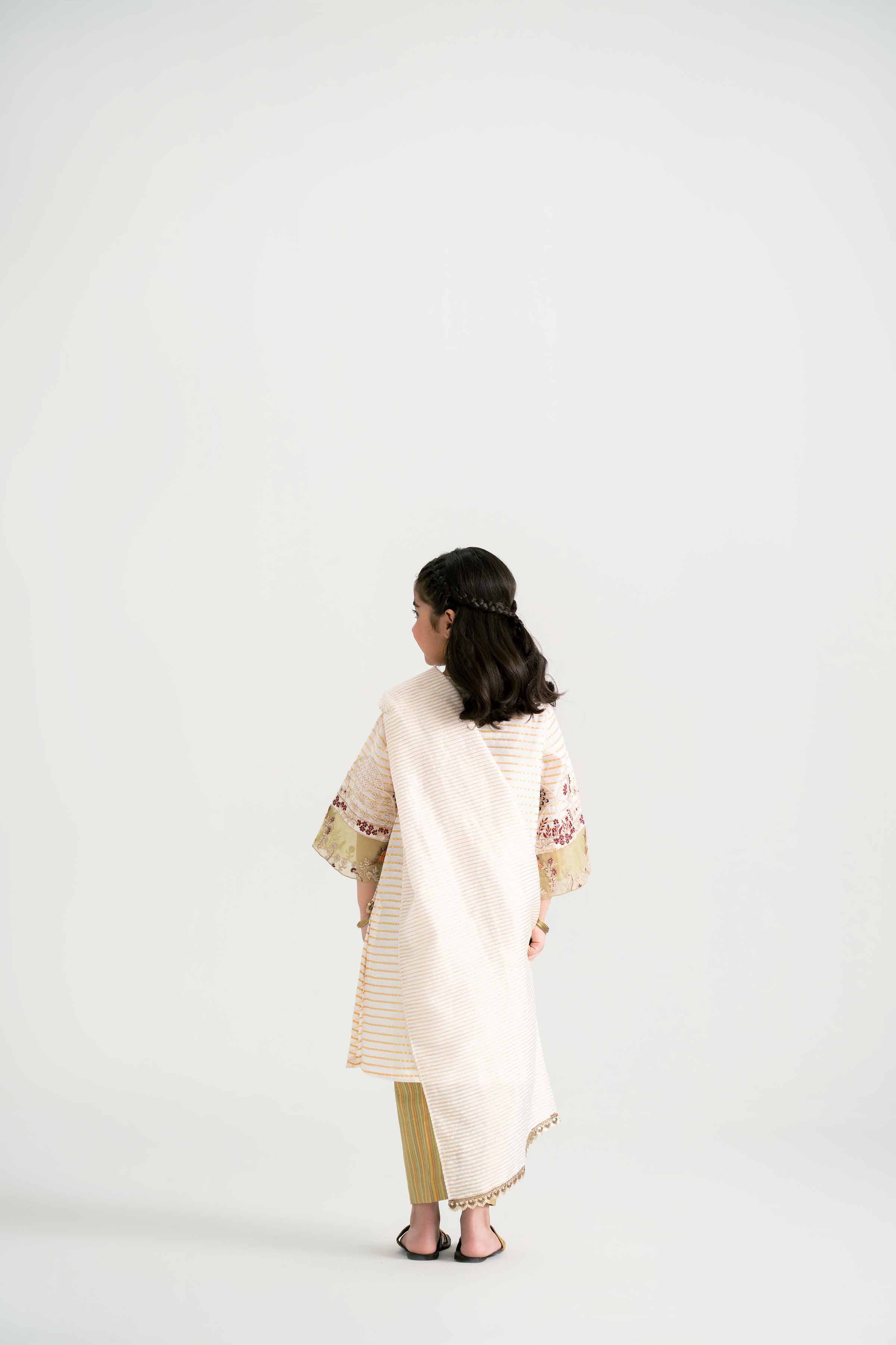 NishatUK - Off White Embroidered Cotton 3-piece ready to wear Suit