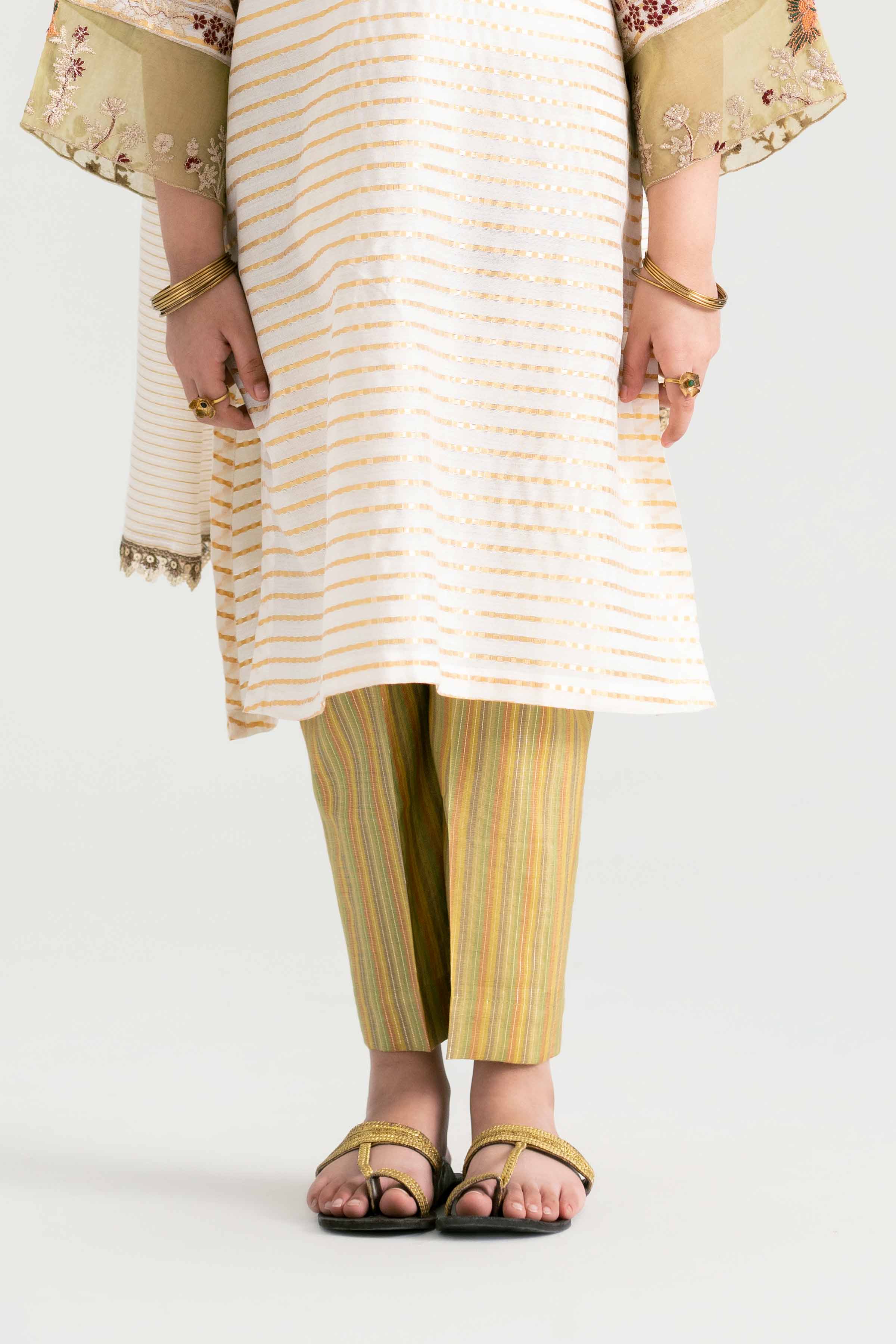 NishatUK - Off White Embroidered Cotton 3-piece ready to wear Suit