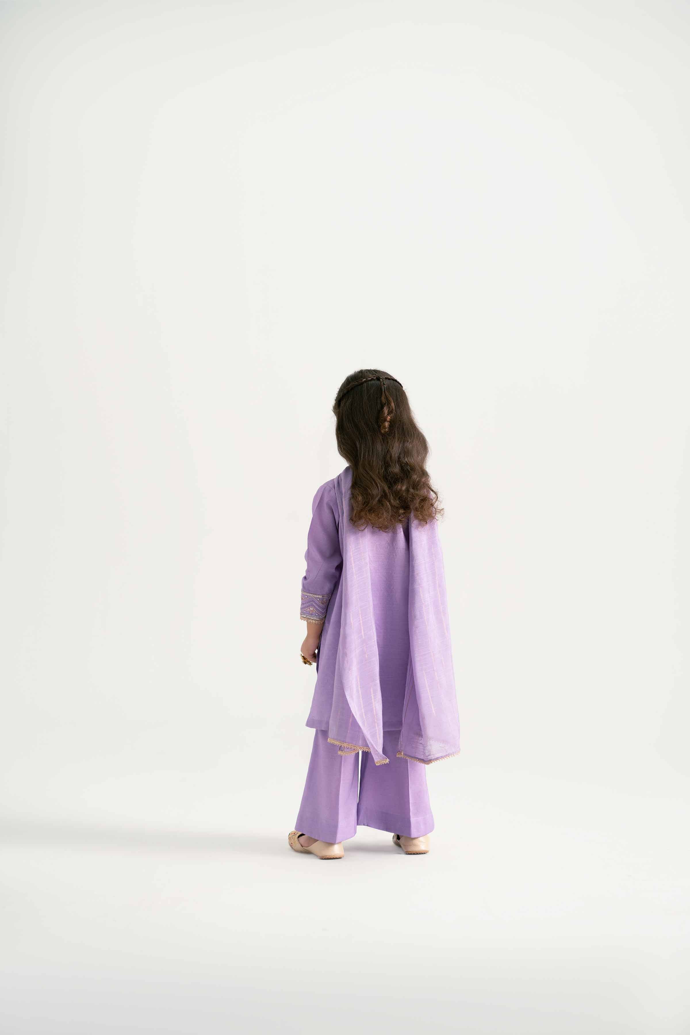 NishatUK - Purple Embroidered Nylon Viscose 3-piece ready to wear Suit