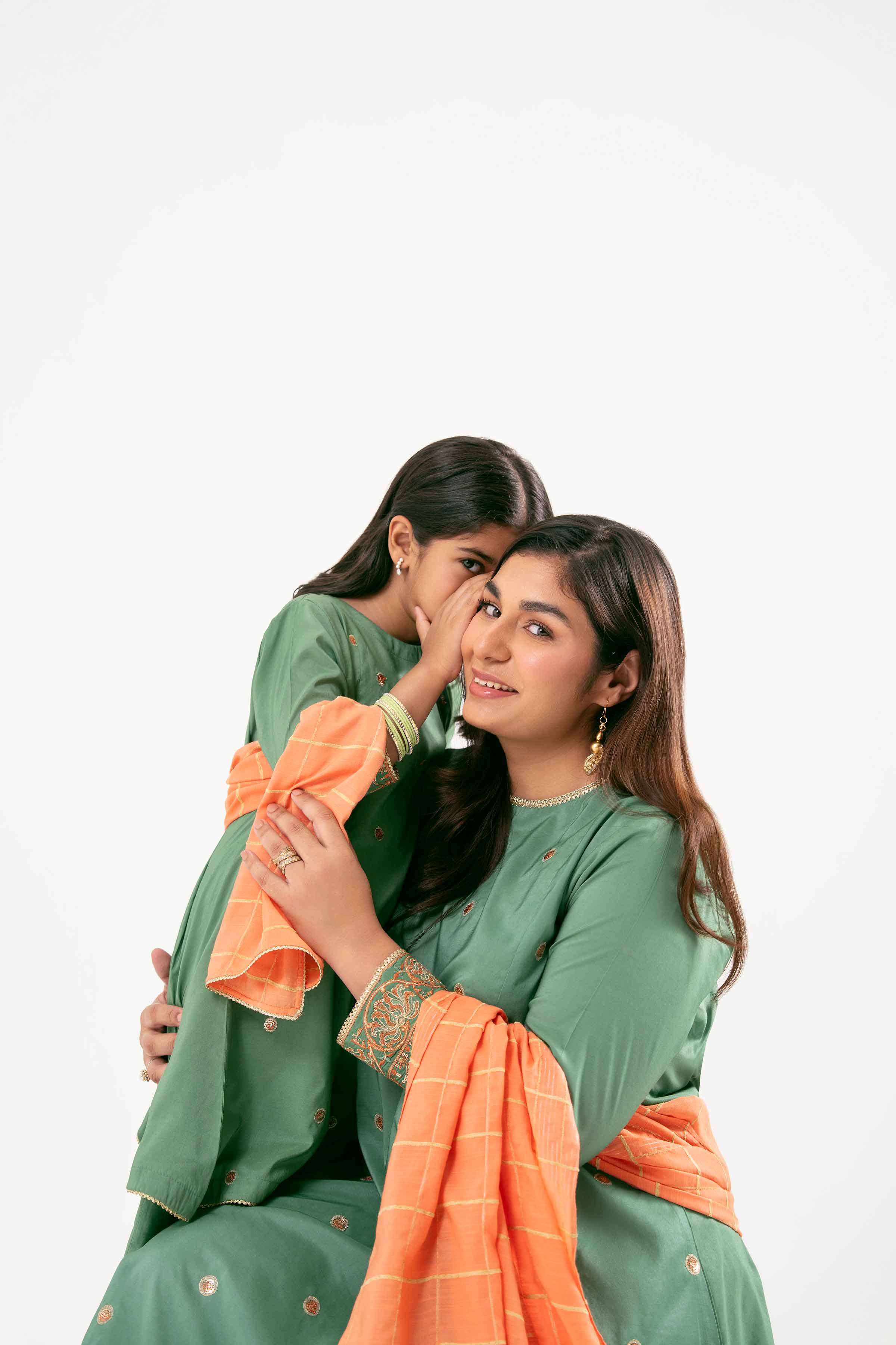 NishatUK - Green Embroidered Nylon Viscose 3-piece ready to wear Suit