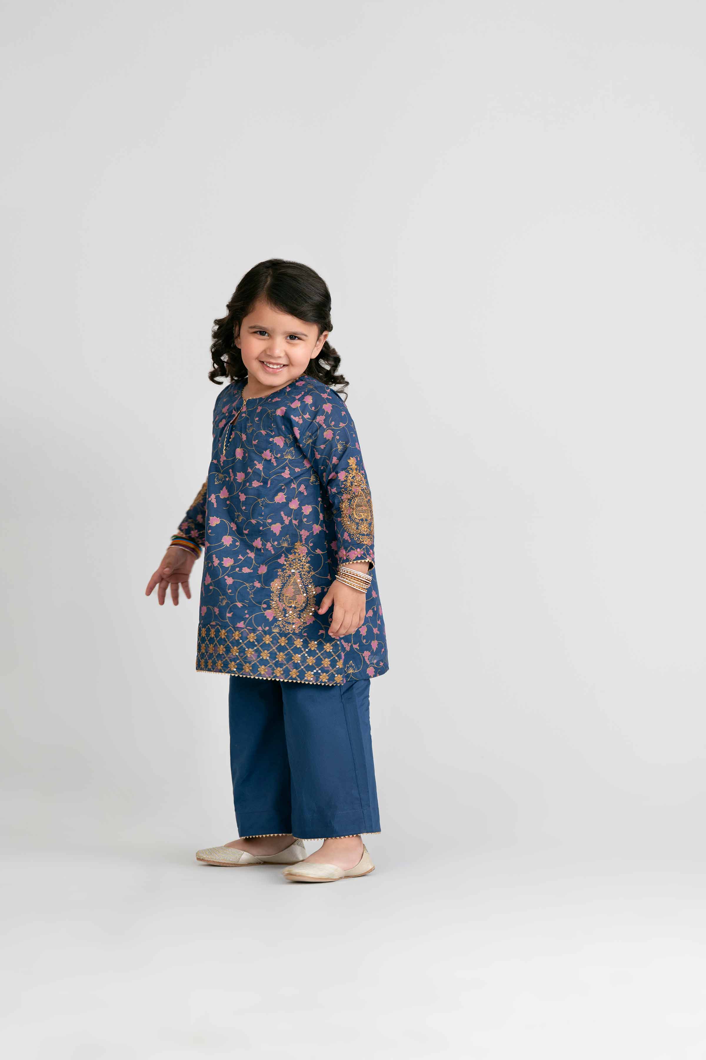 NishatUK - Black Embroidered Lawn 2-piece ready to wear Dress