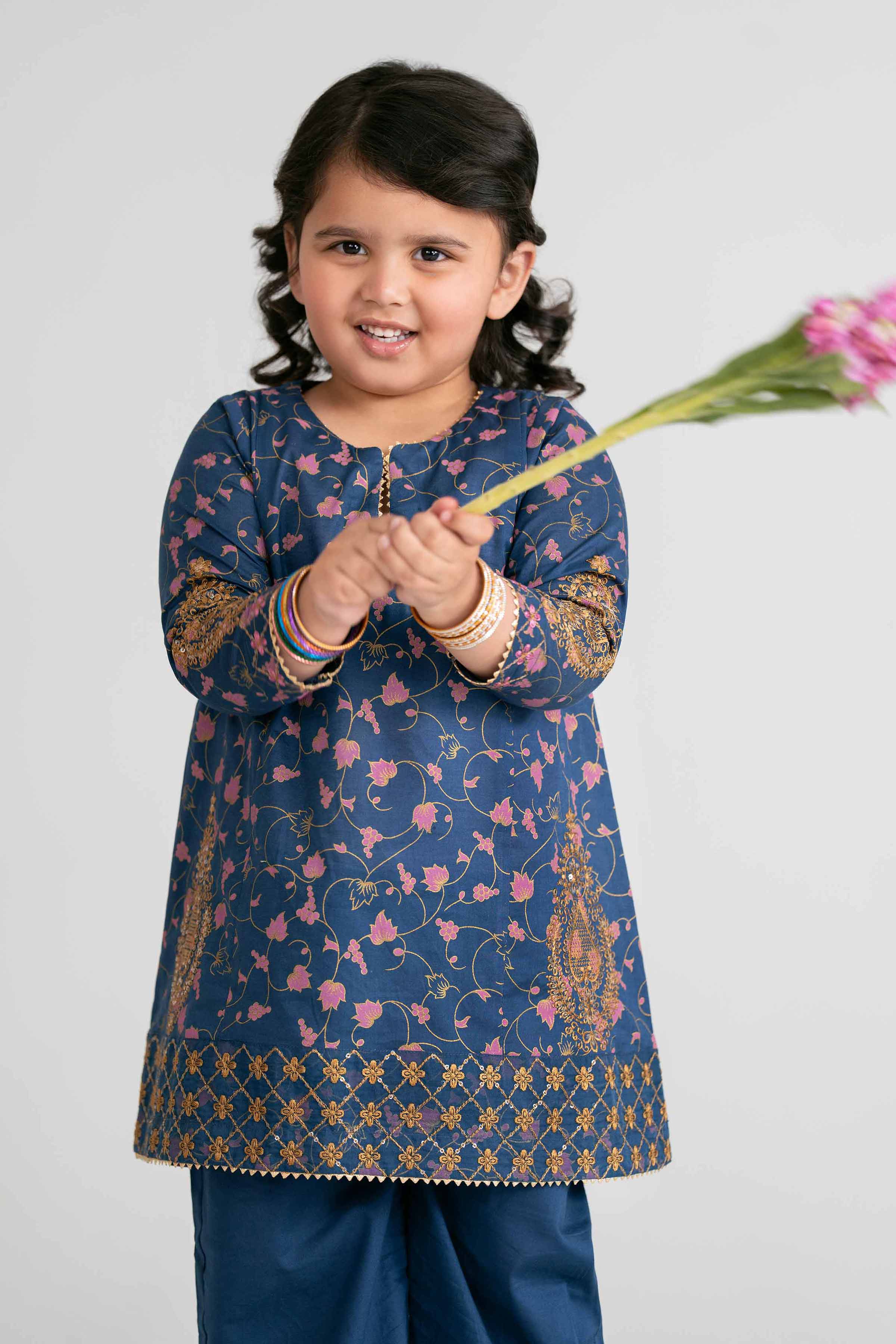 NishatUK - Black Embroidered Lawn 2-piece ready to wear Dress