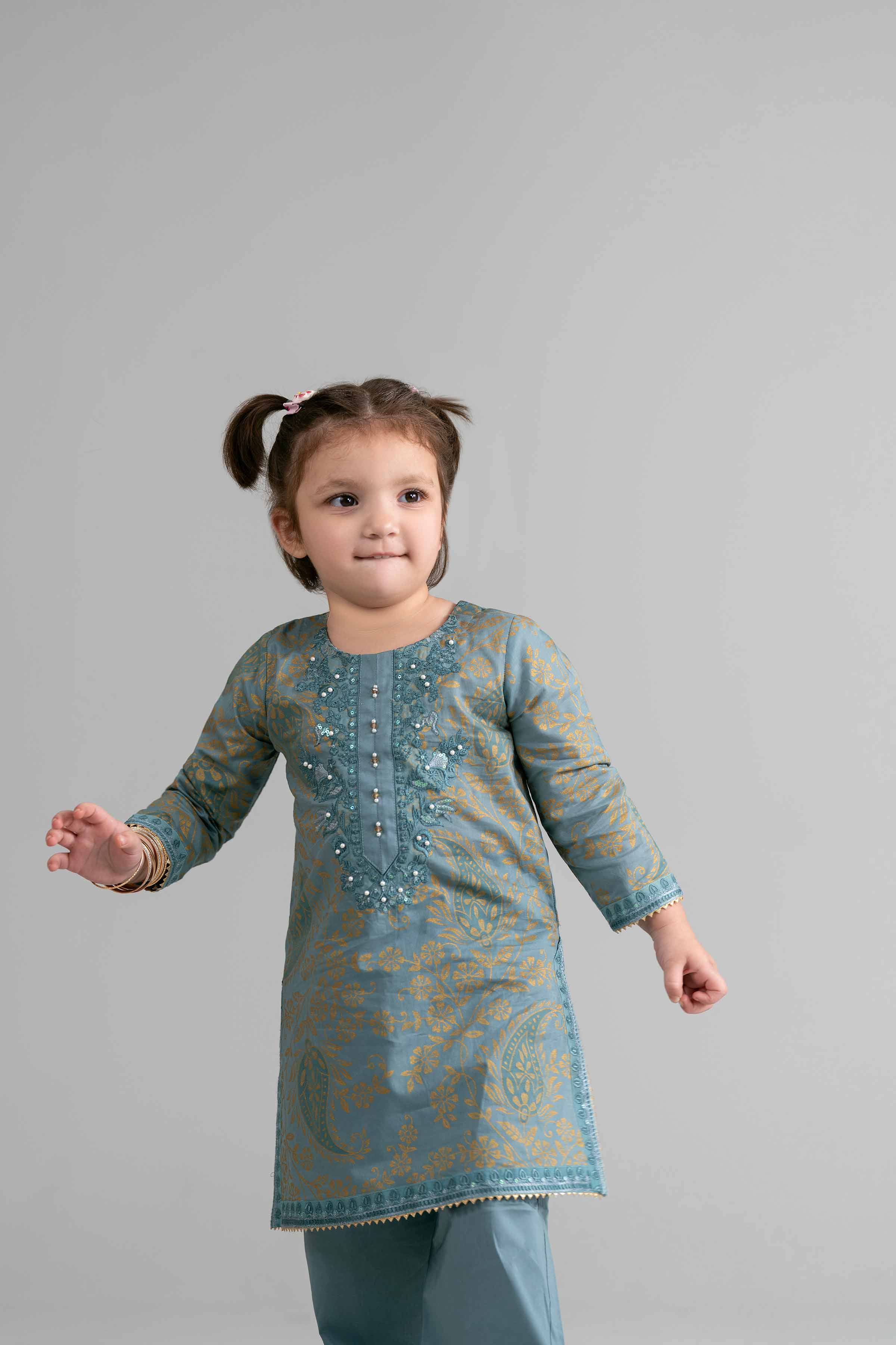 Nishat UK - Blue Embroidered Lawn 2 Pieces Ready To Wear Dress