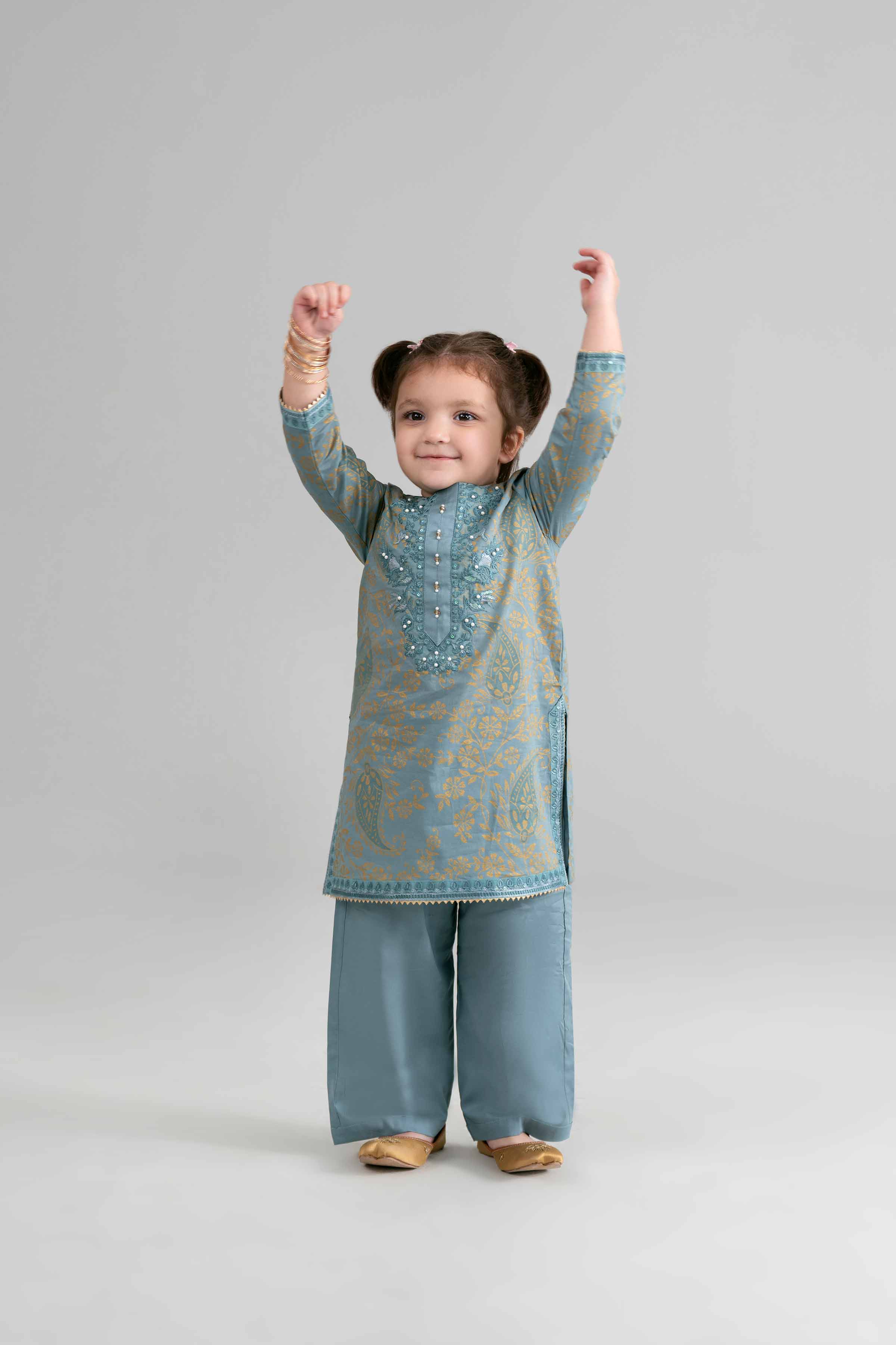 Nishat UK - Blue Embroidered Lawn 2 Pieces Ready To Wear Dress