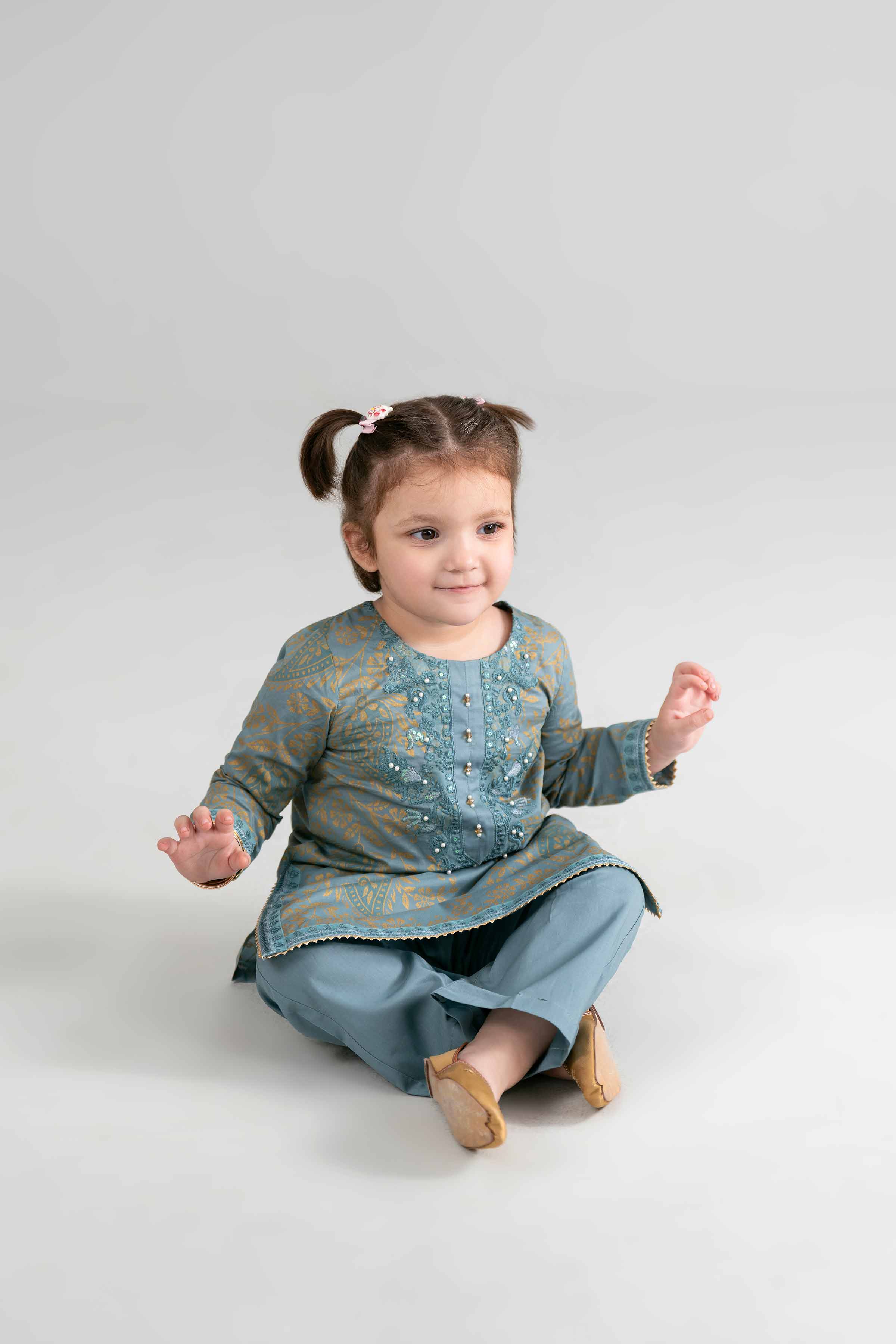 Nishat UK - Blue Embroidered Lawn 2 Pieces Ready To Wear Dress