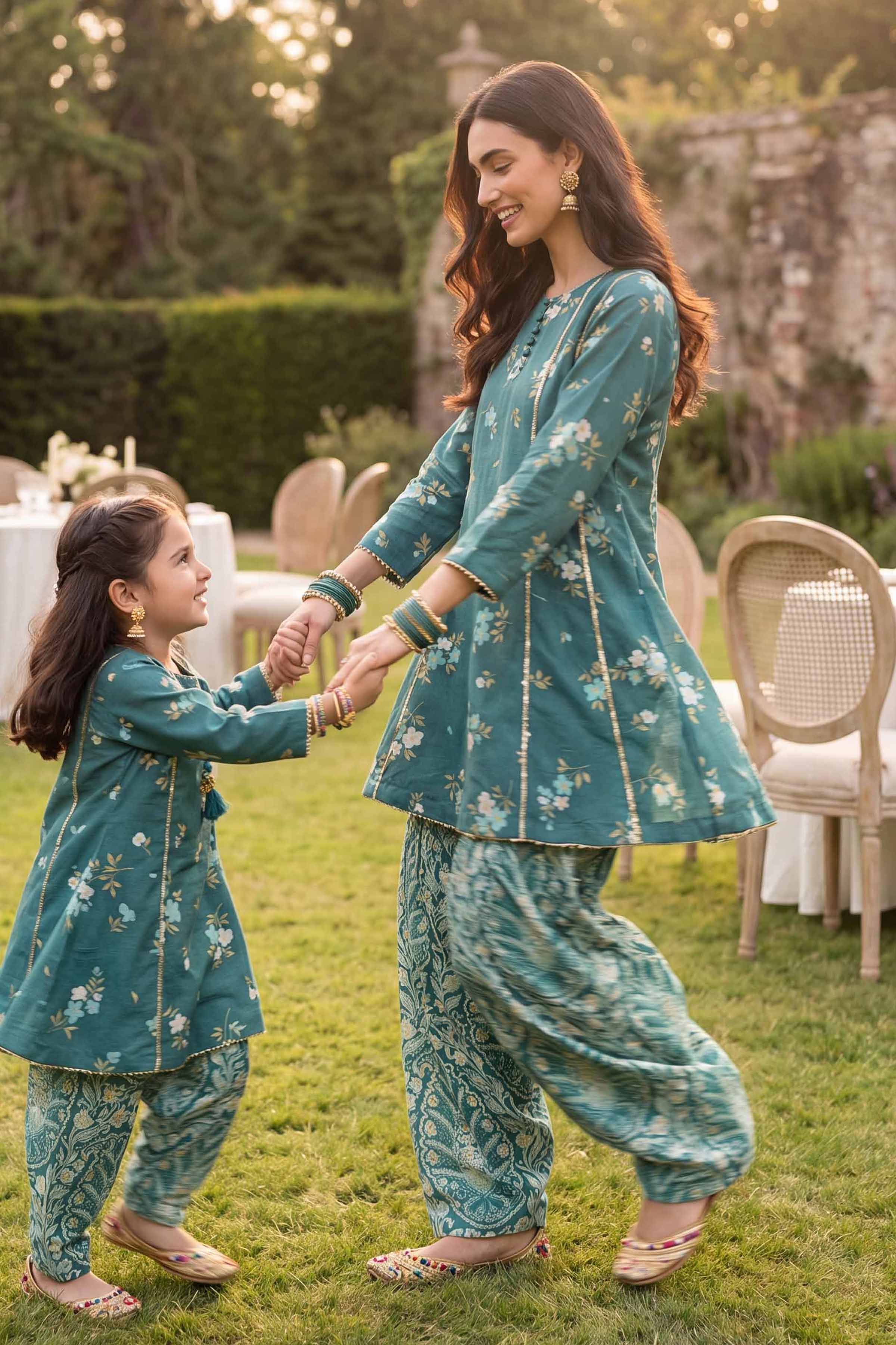 Nishat UK - Green Printed Lawn 2-piece ready to wear Dress