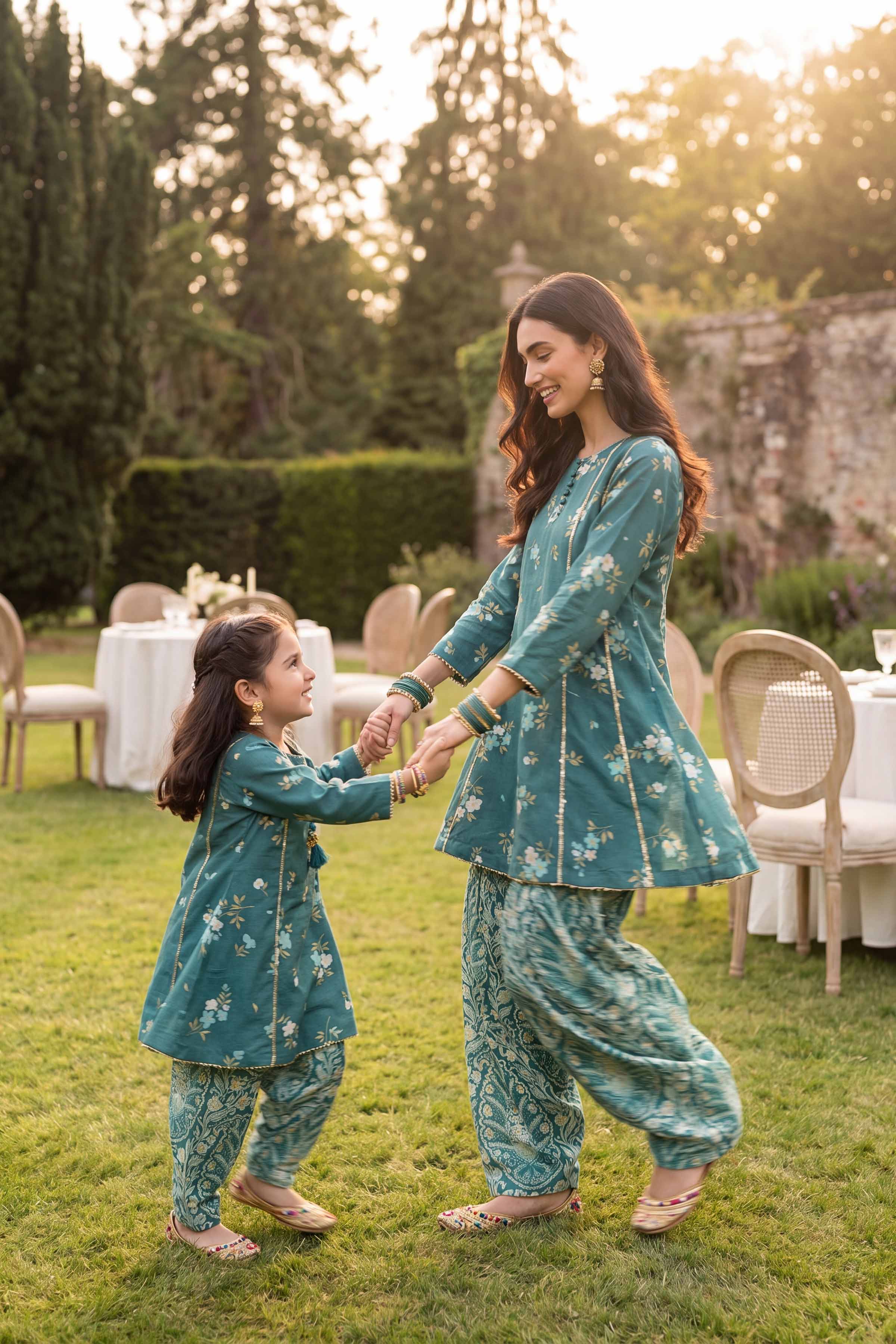 Nishat UK - Green Printed Lawn 2-piece ready to wear Dress