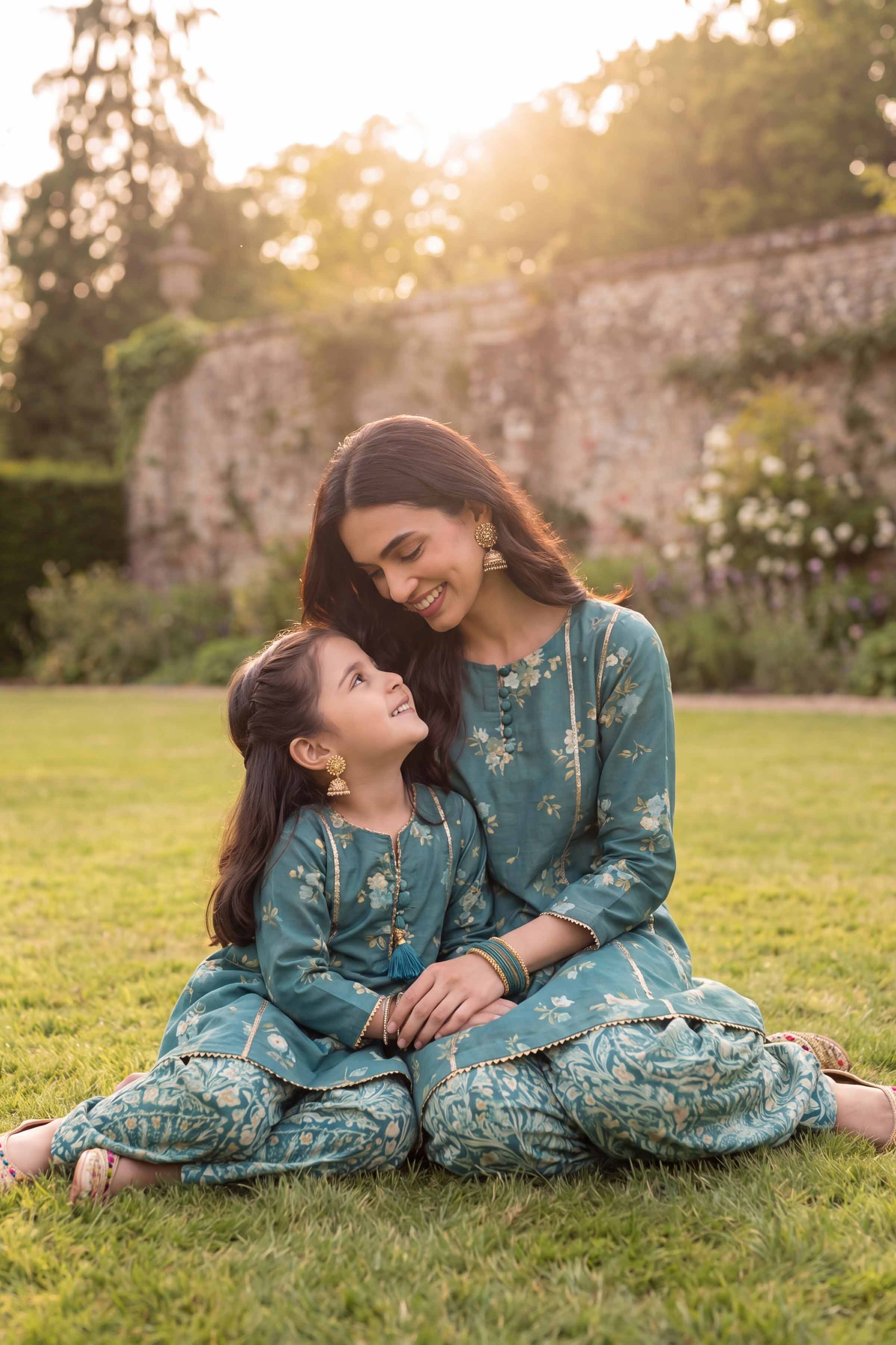 Nishat UK - Green Printed Lawn 2-piece ready to wear Dress