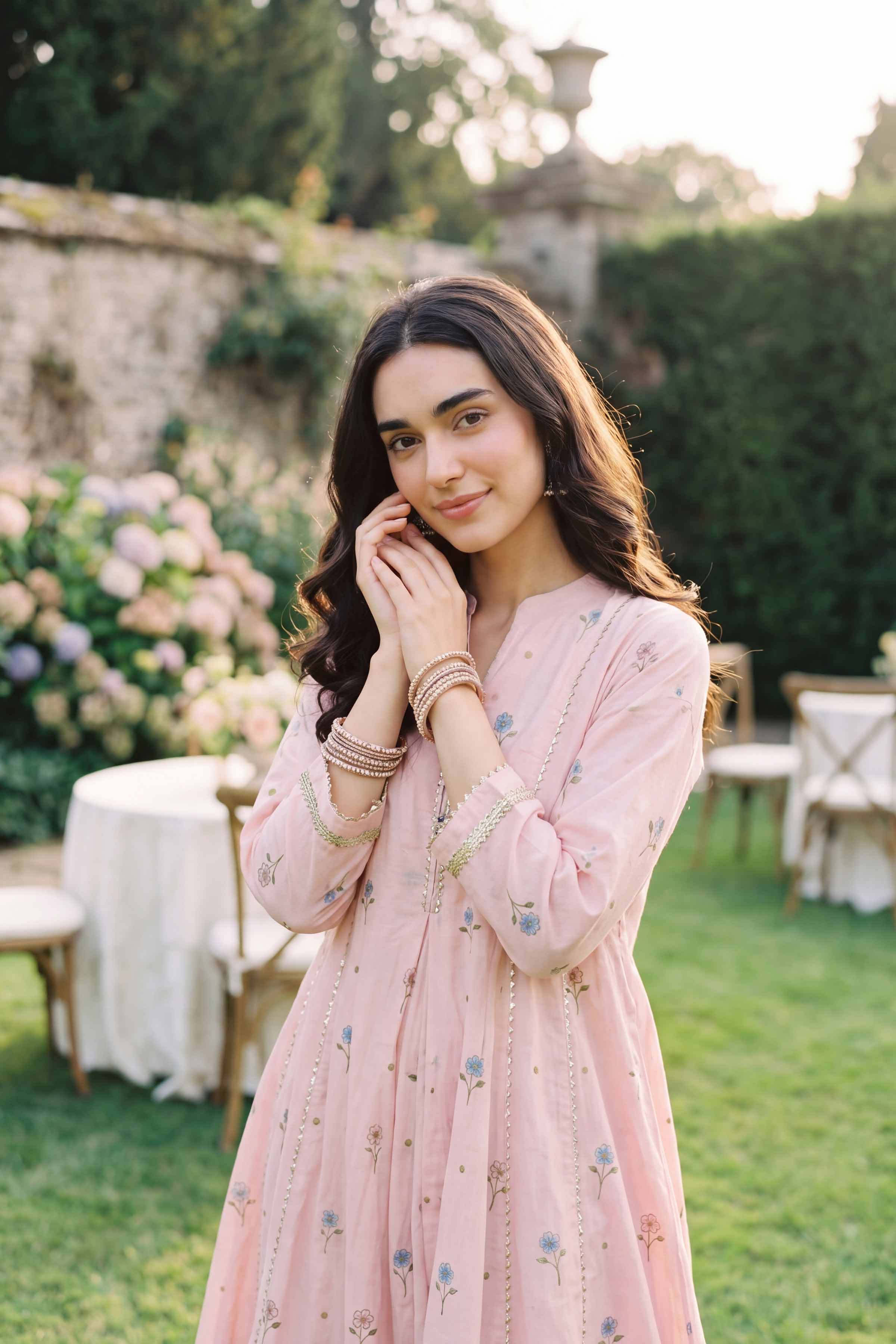 Nishat UK - Pink Printed Lawn 2-piece ready to wear Dress