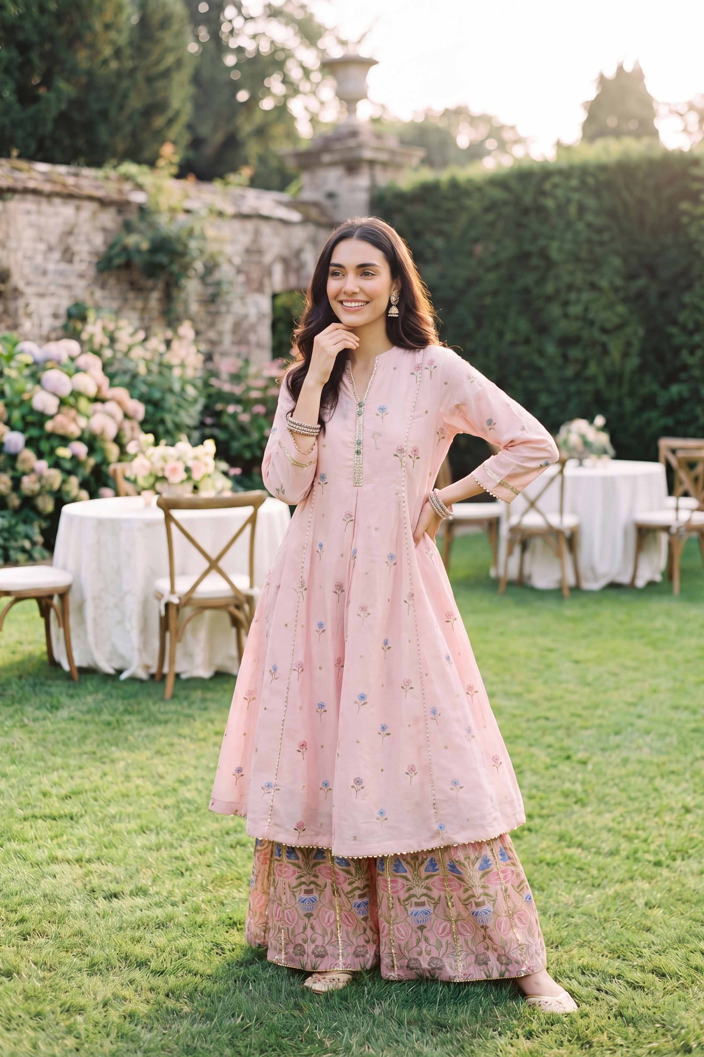 Nishat UK - Pink Printed Lawn 2-piece ready to wear Dress