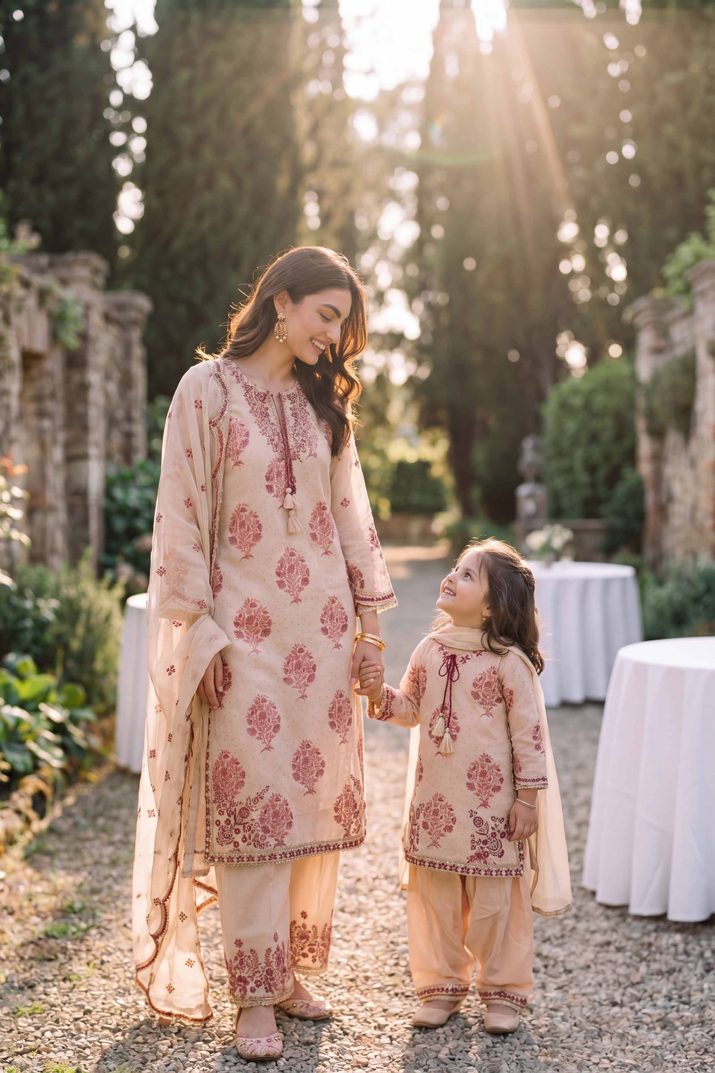 Nishat UK - Beige Embroidered Lawn 3 Pieces Ready To Wear Suit