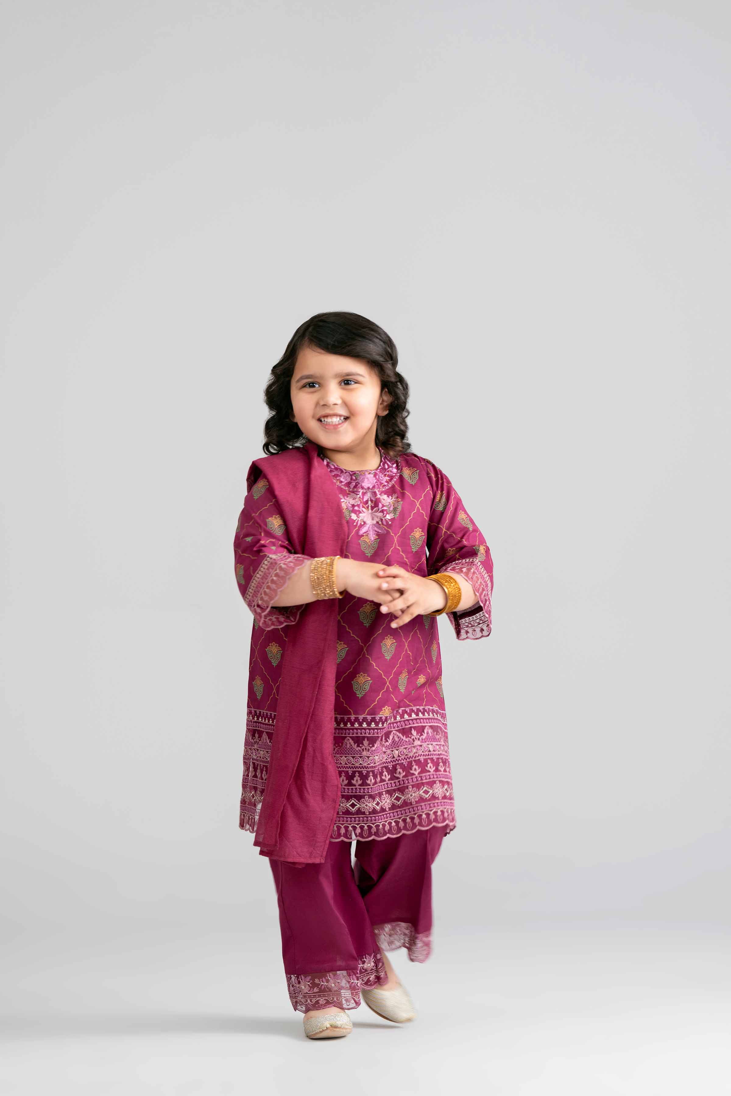 NishatUK - Blue Embroidered Lawn 3-piece ready to wear Suit