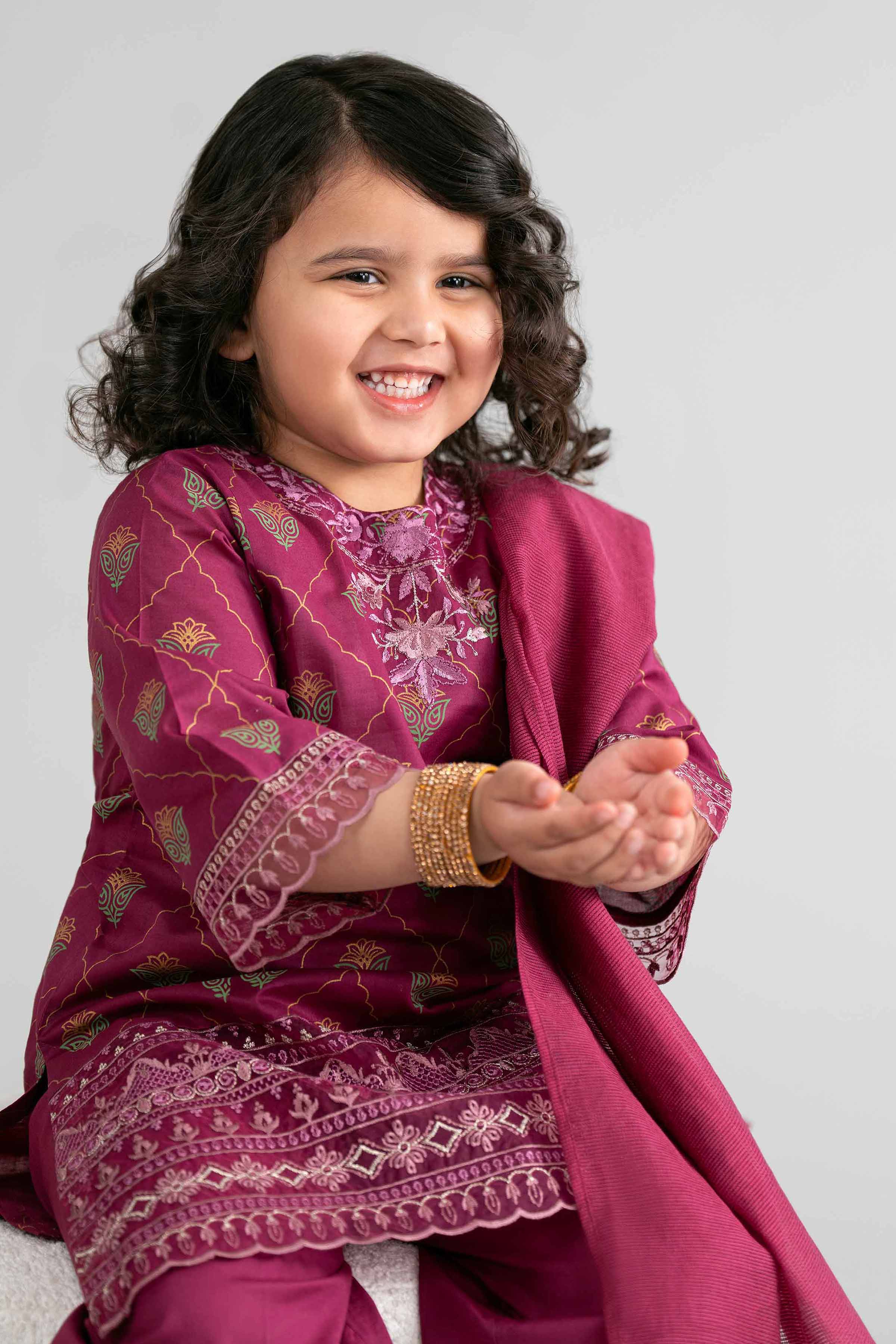 NishatUK - Blue Embroidered Lawn 3-piece ready to wear Suit