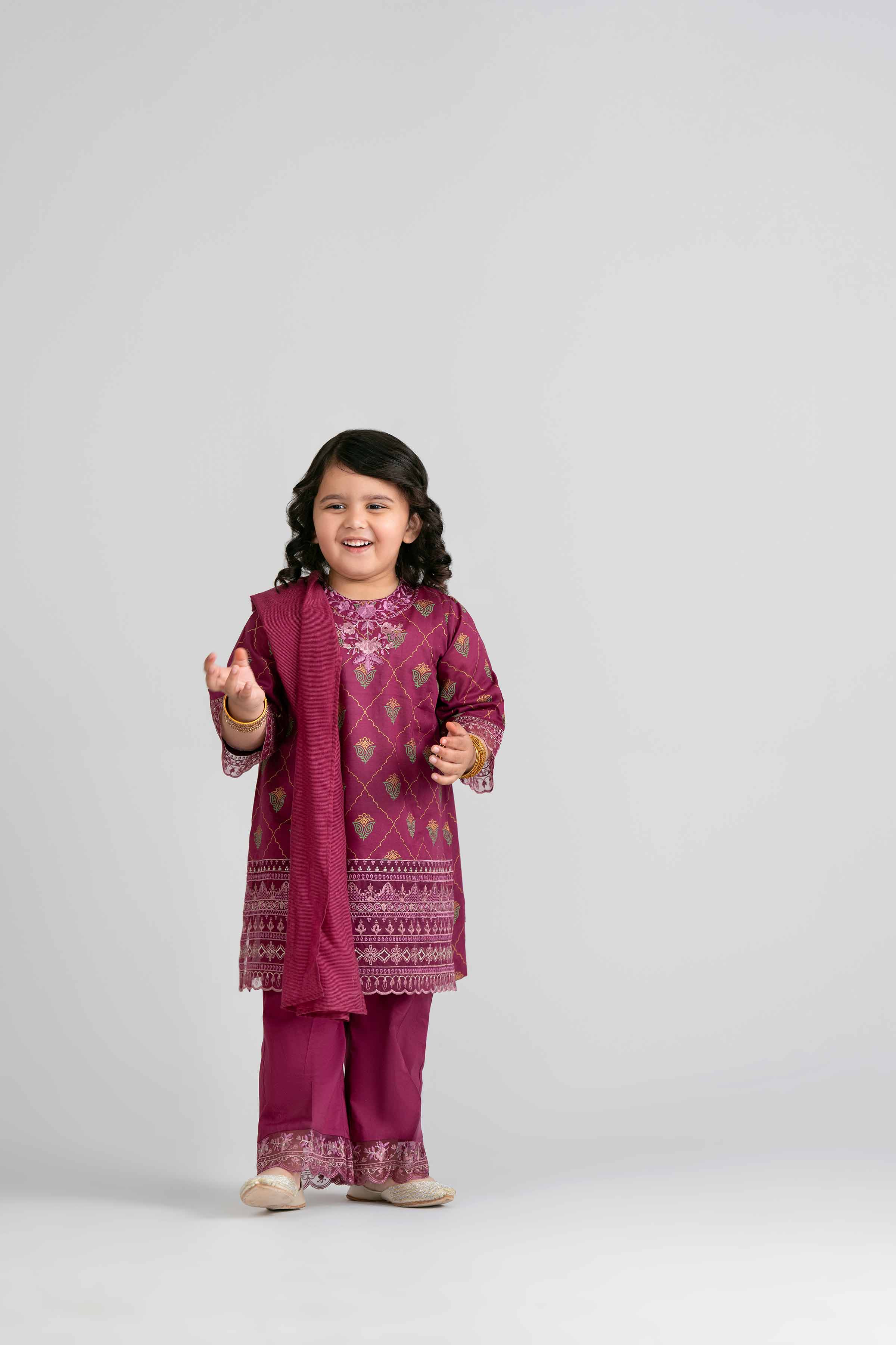 NishatUK - Blue Embroidered Lawn 3-piece ready to wear Suit