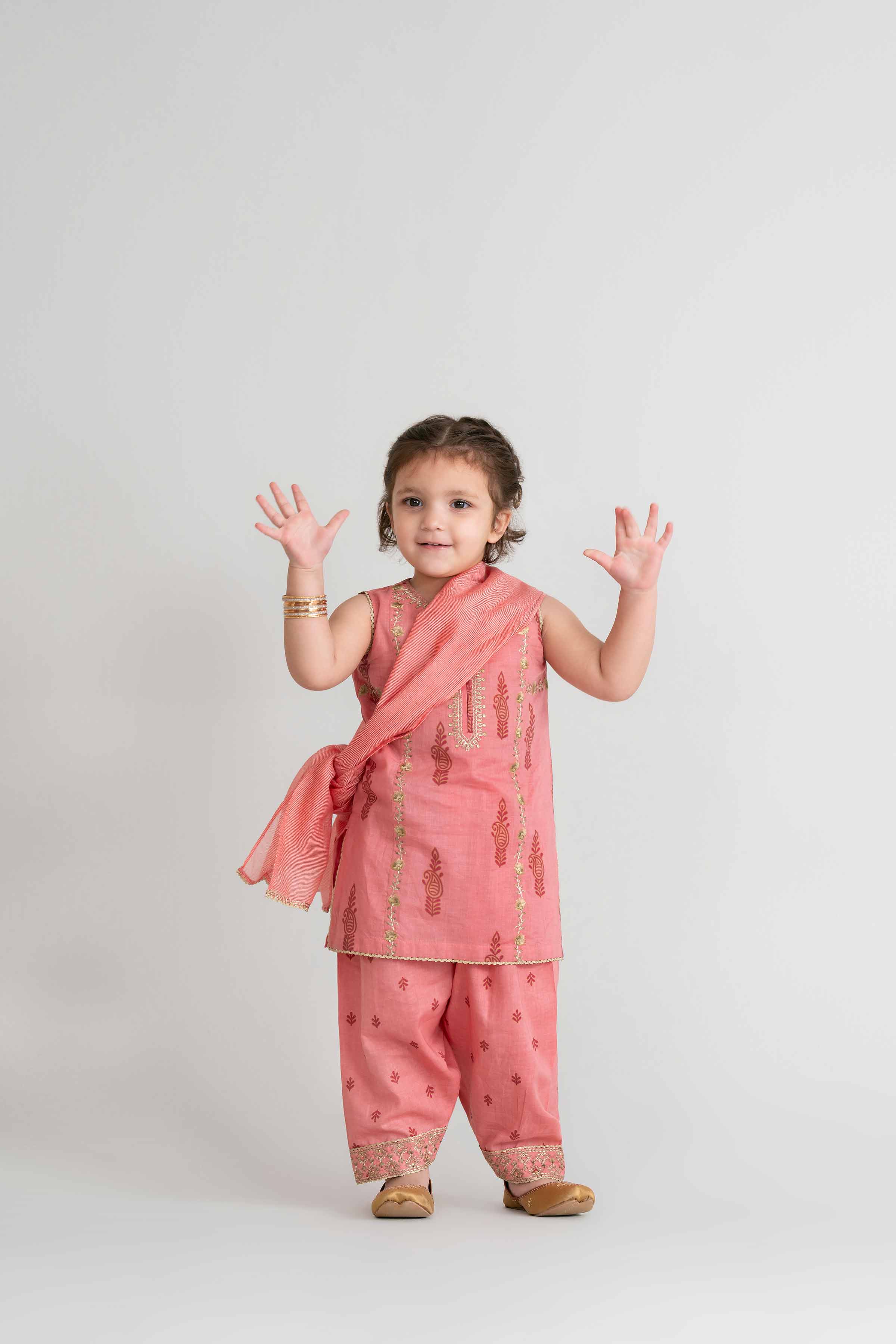NishatUK - Pink Embroidered Lawn 3-piece ready to wear Suit