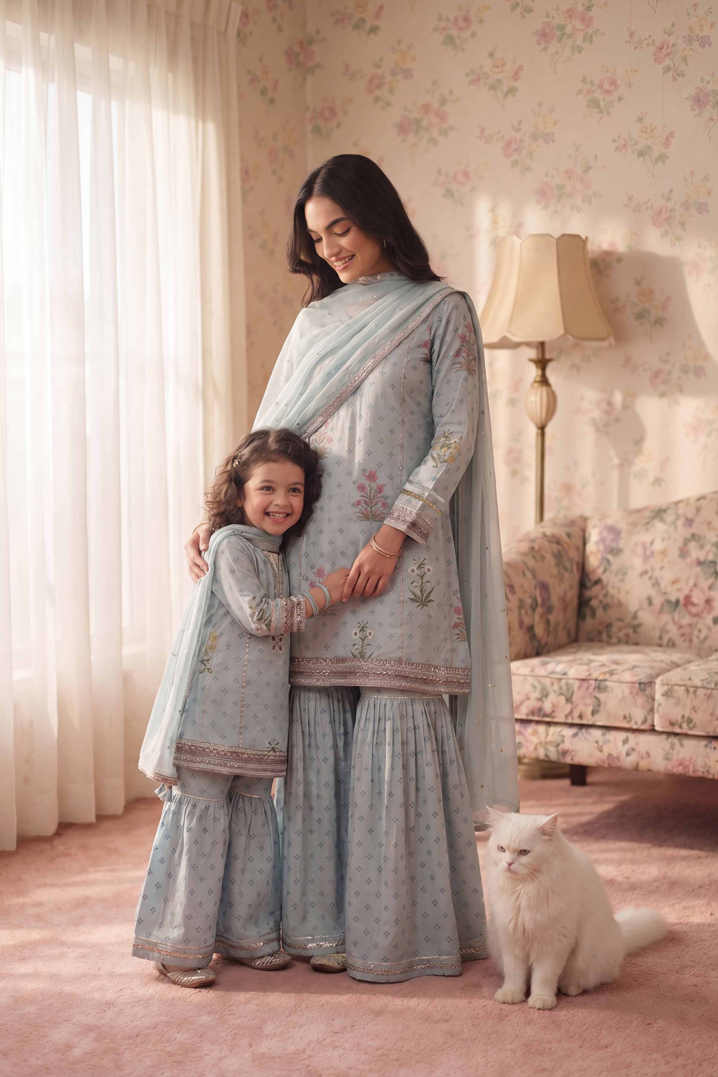 Nishat UK - Green Embroidered Lawn 3 Piece ready to wear Suit