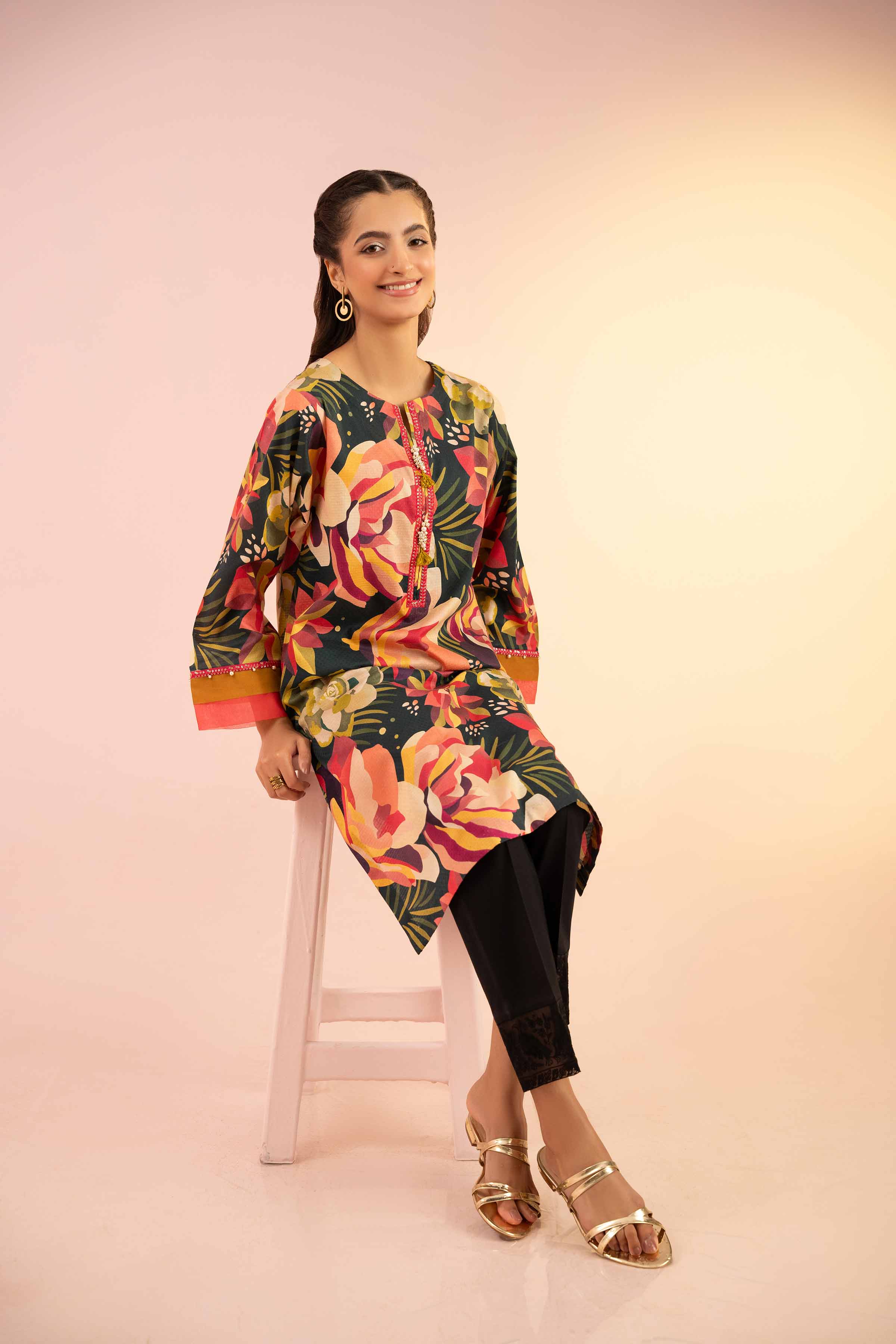 NishatUK - Pink Printed Lawn 1-piece ready to wear Shirt