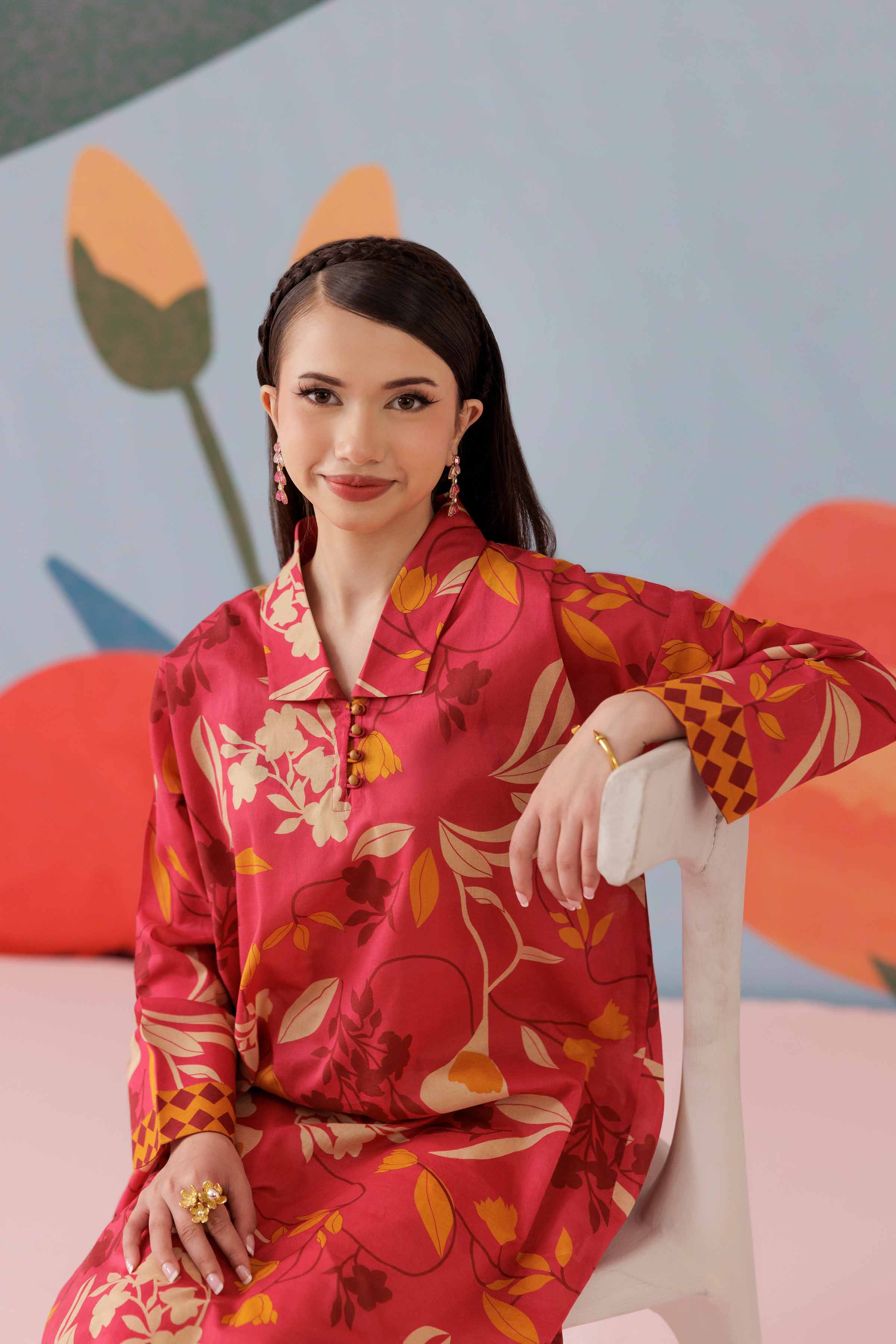 NishatUK - Pink Printed Lawn 2-piece ready to wear Dress