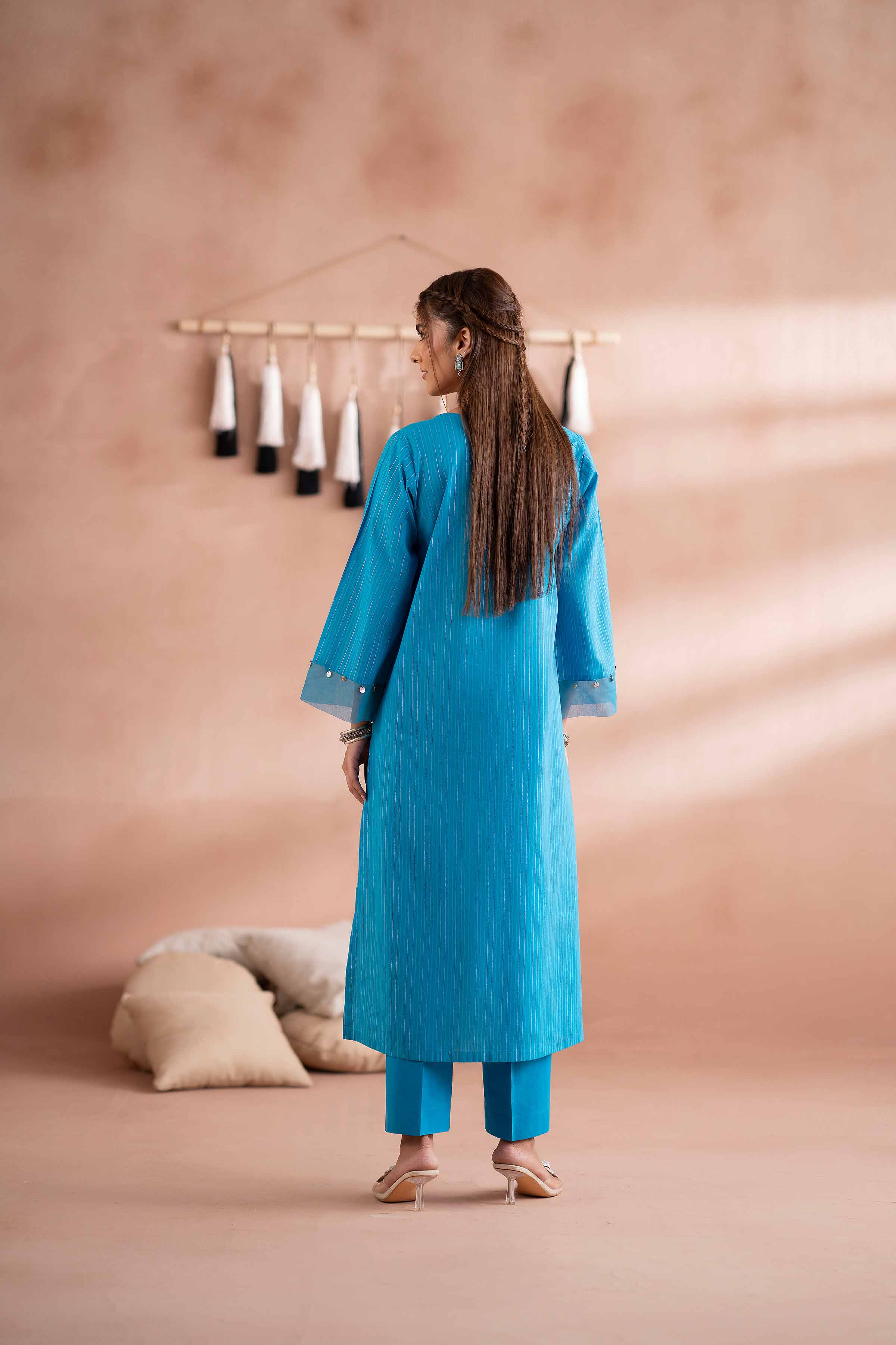 NishatUK - Ferozi Solids Yarn Dyed 2-piece ready to wear Dress