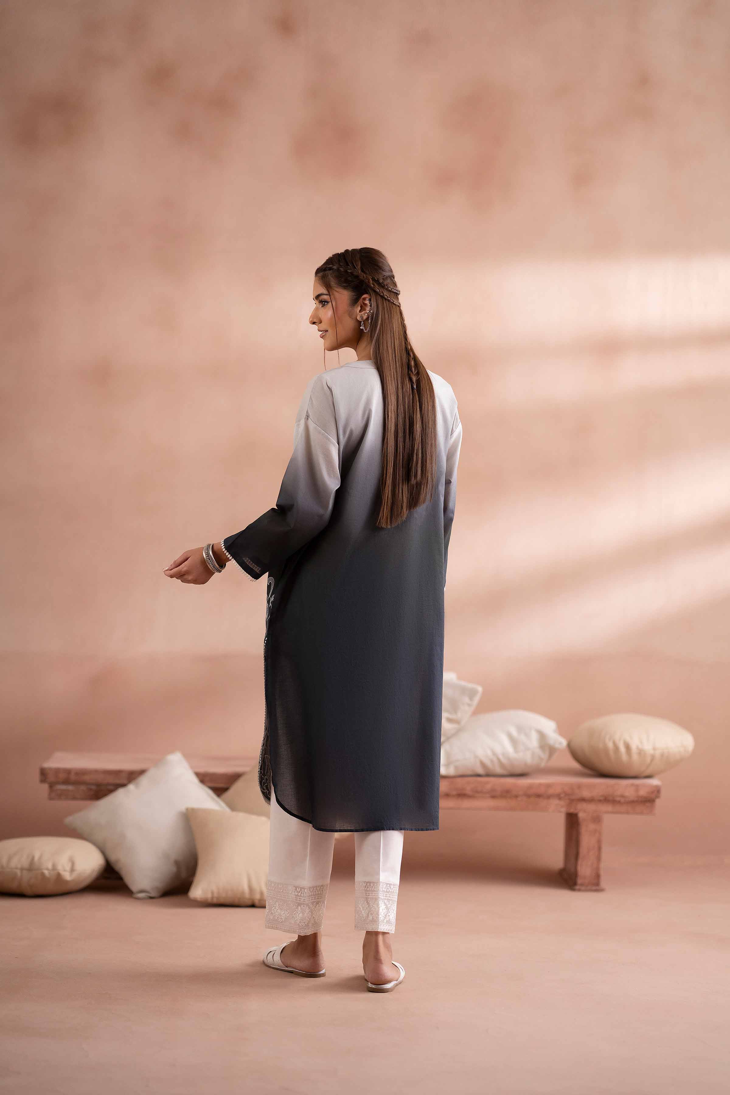 NishatUK - Black Embroidered Lawn 1-piece ready to wear Shirt