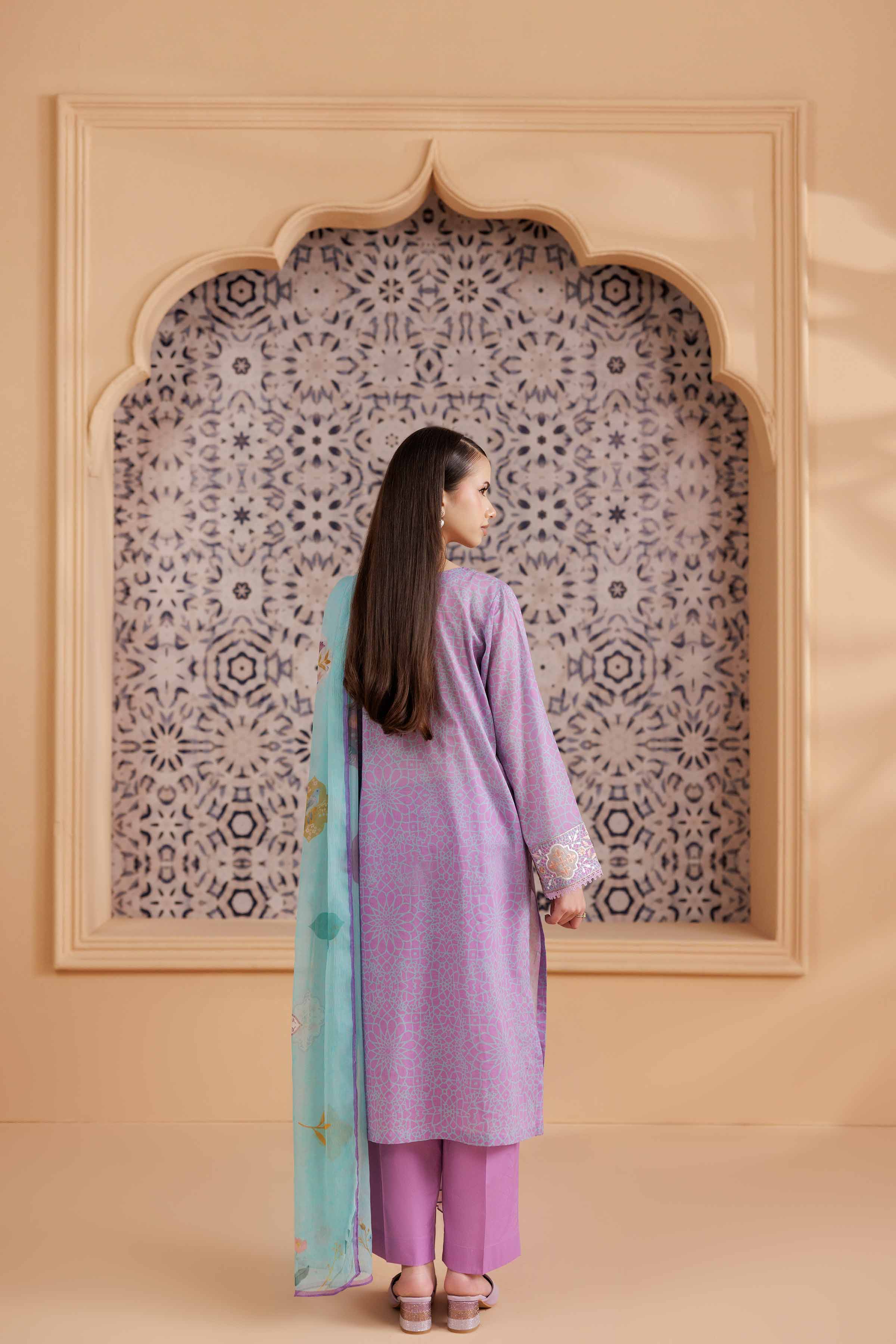 NishatUK - Purple Solids Lawn 3-piece ready to wear Suit