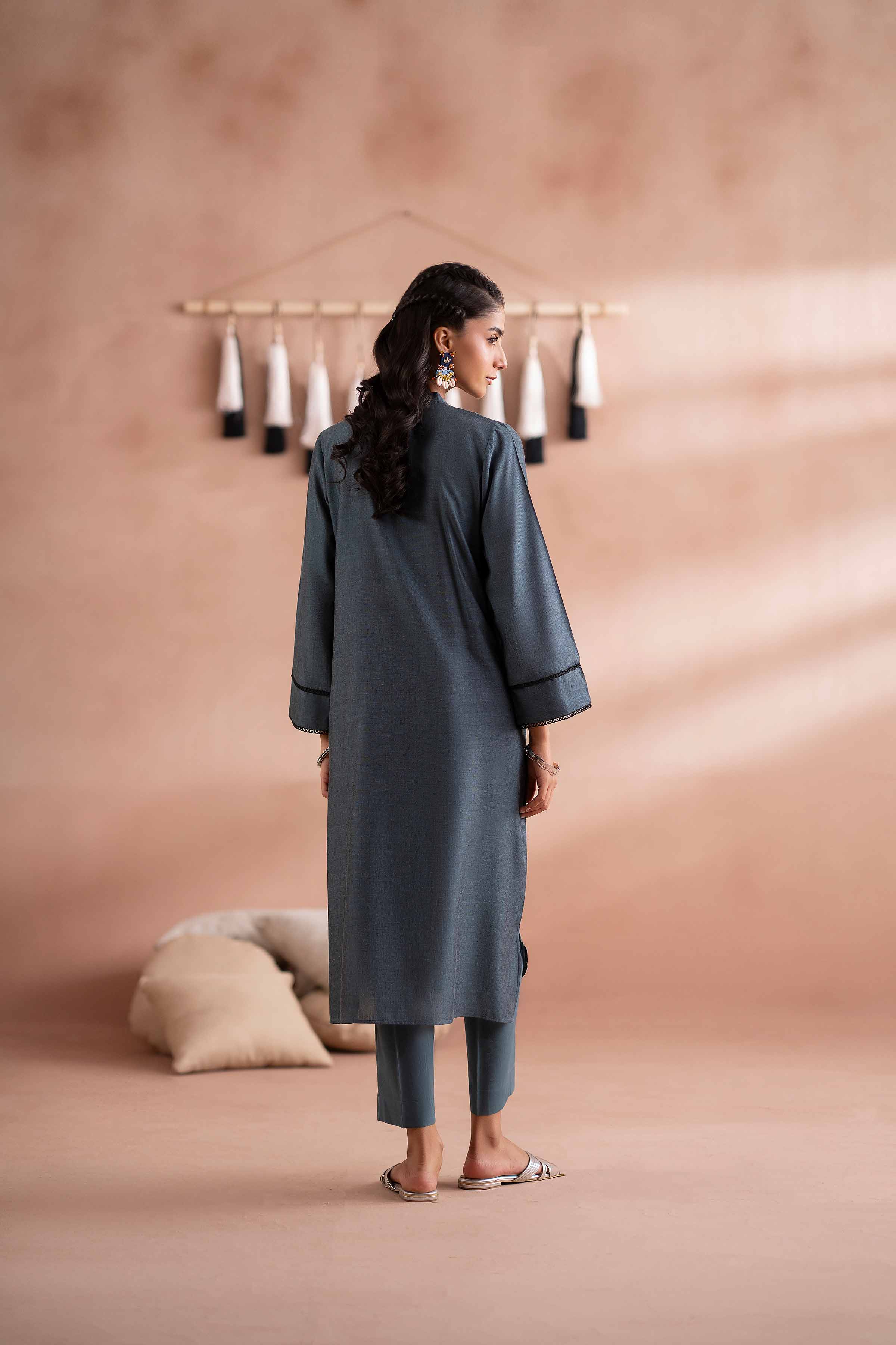 NishatUK - Peacock Embroidered Yarn Dyed 2-piece ready to wear Dress