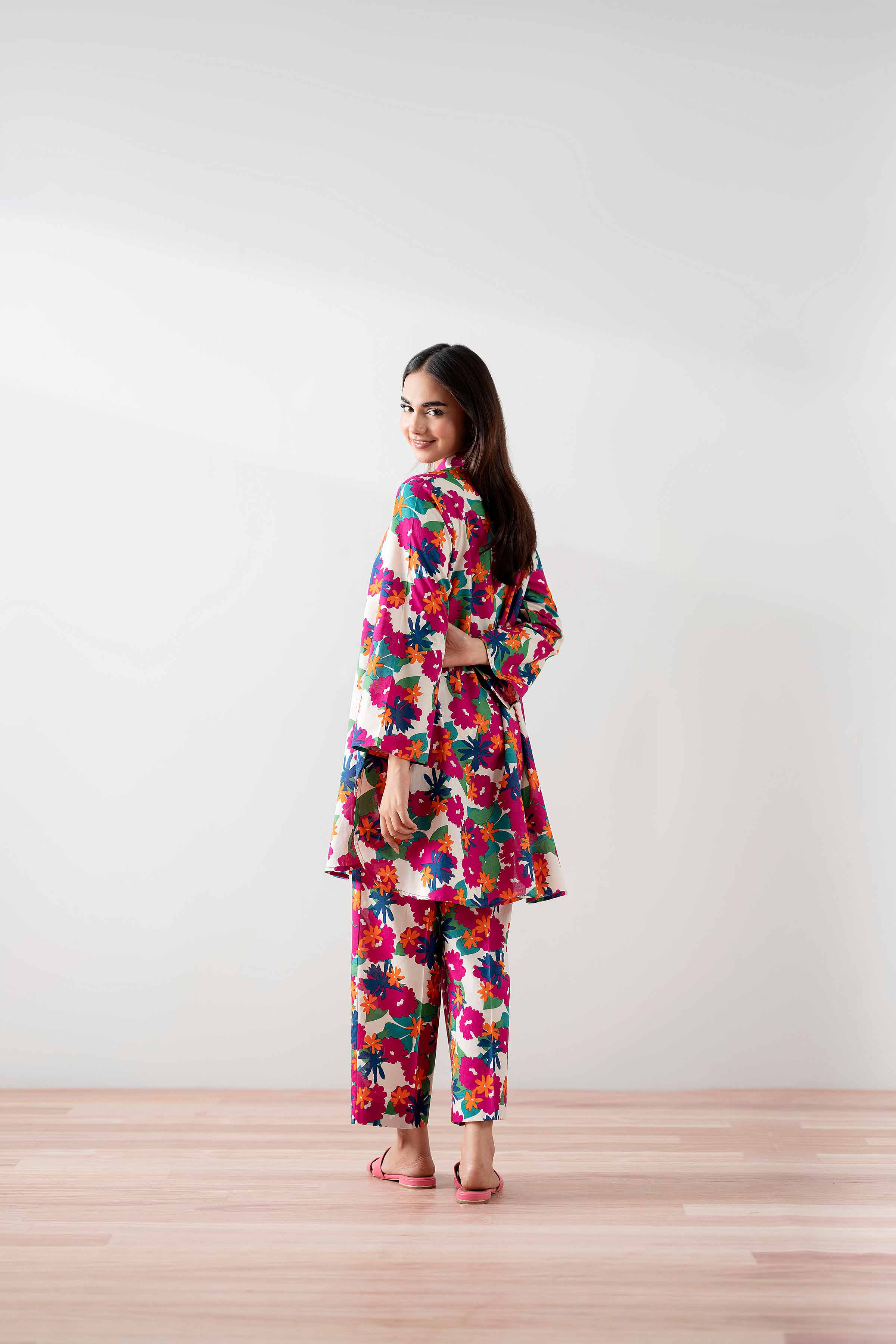 NishatUK - Multi Printed Cambric 2-piece ready to wear Dress