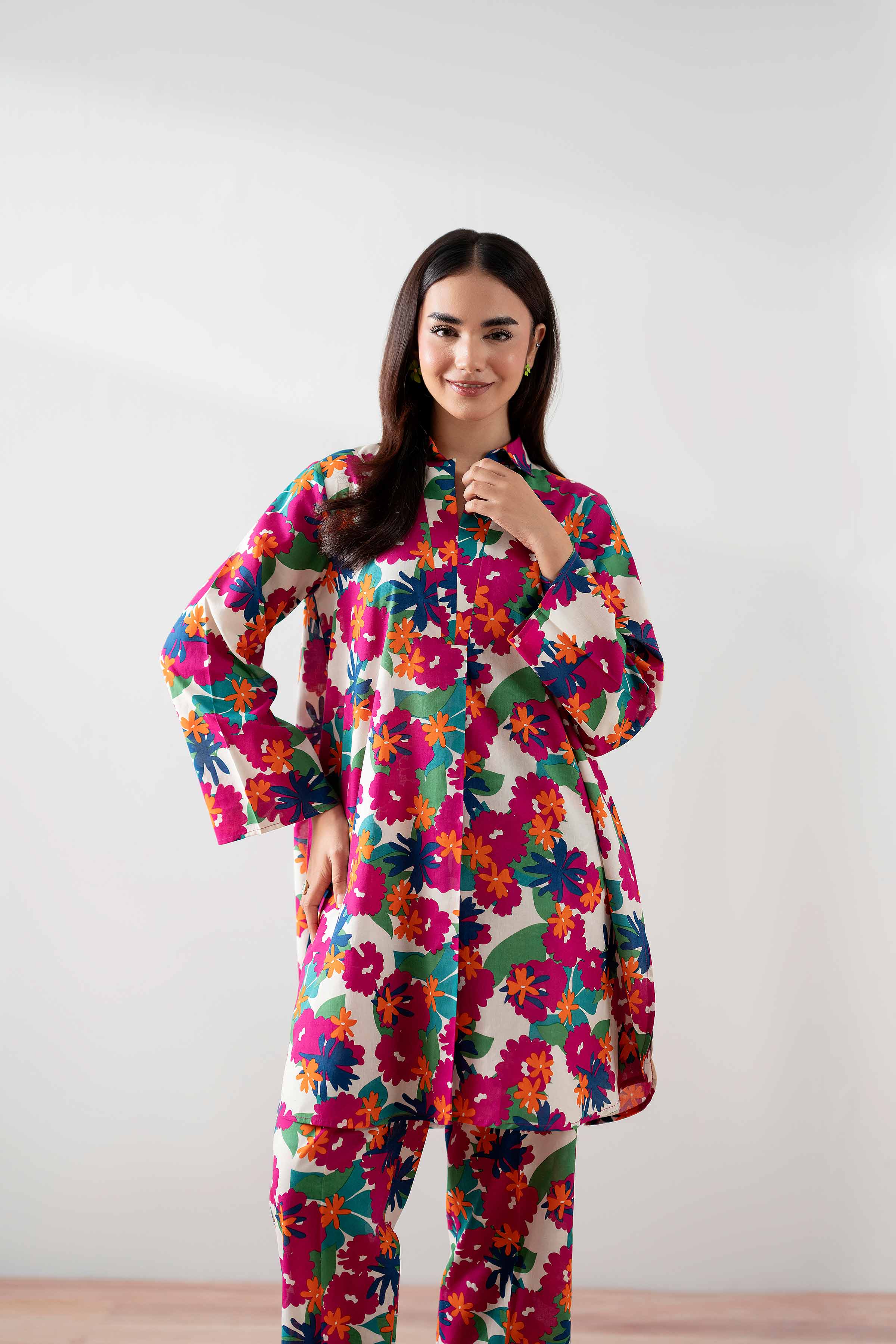 NishatUK - Multi Printed Cambric 2-piece ready to wear Dress