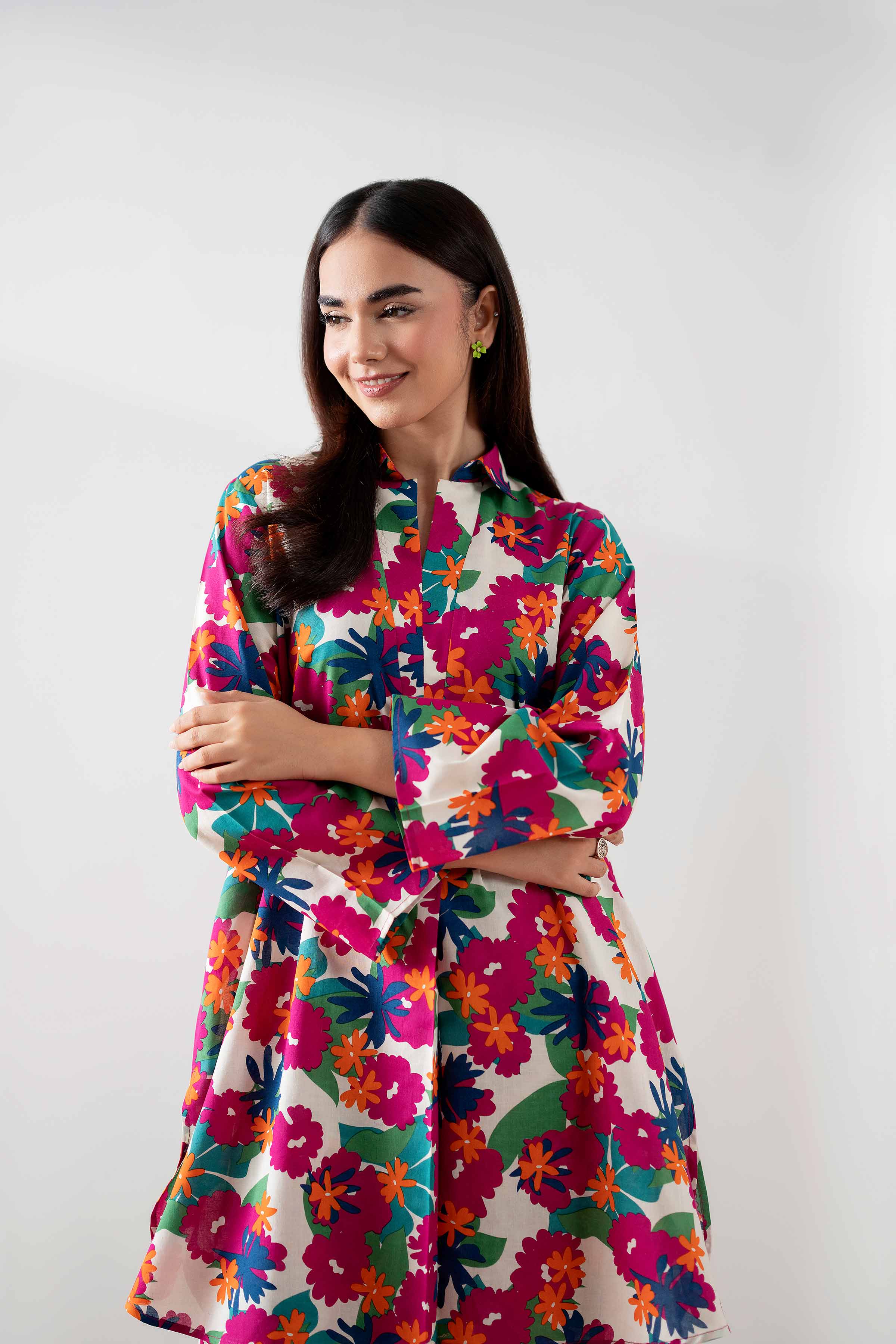 NishatUK - Multi Printed Cambric 2-piece ready to wear Dress