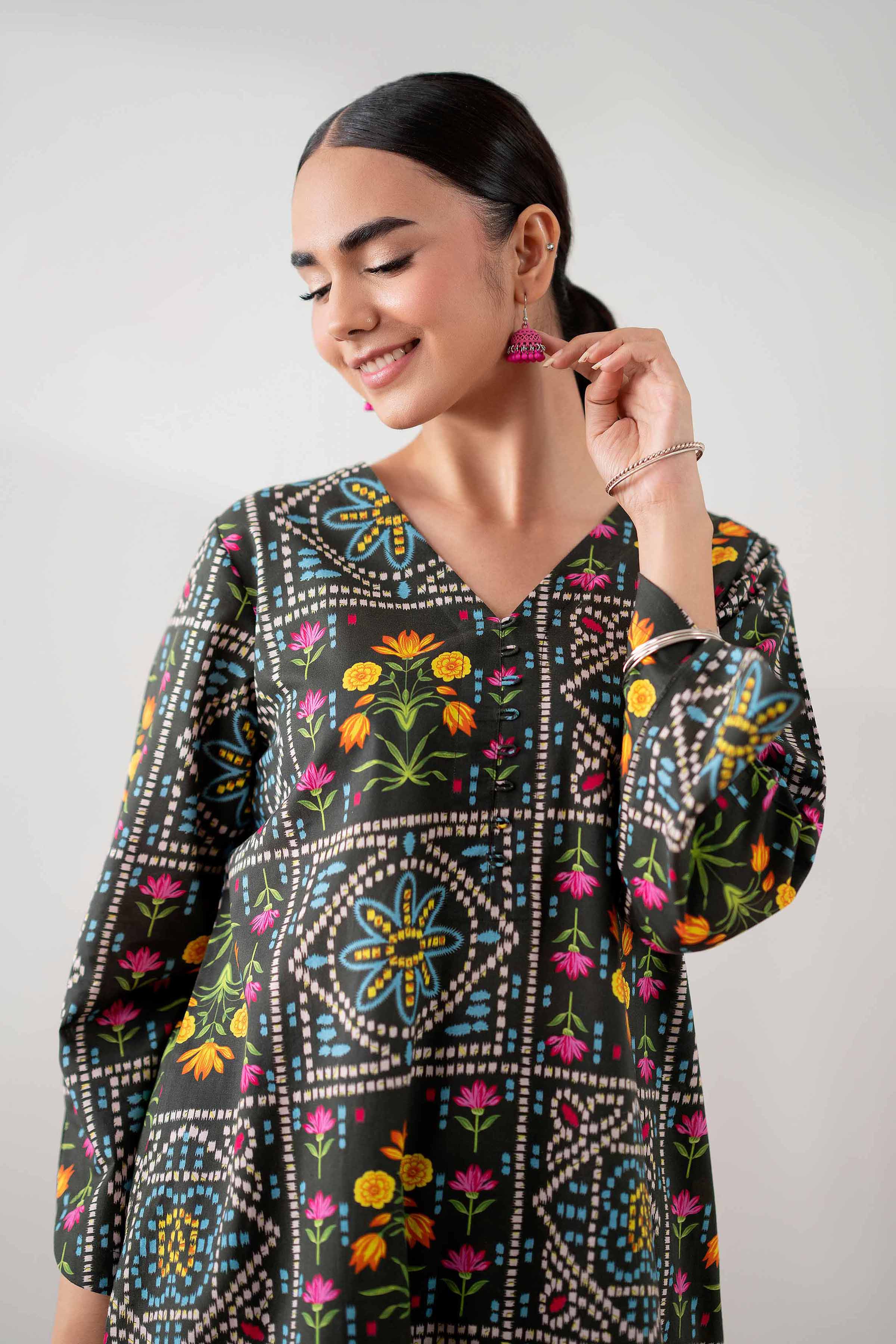 NishatUK - Multi Printed Cambric 2-piece ready to wear Dress