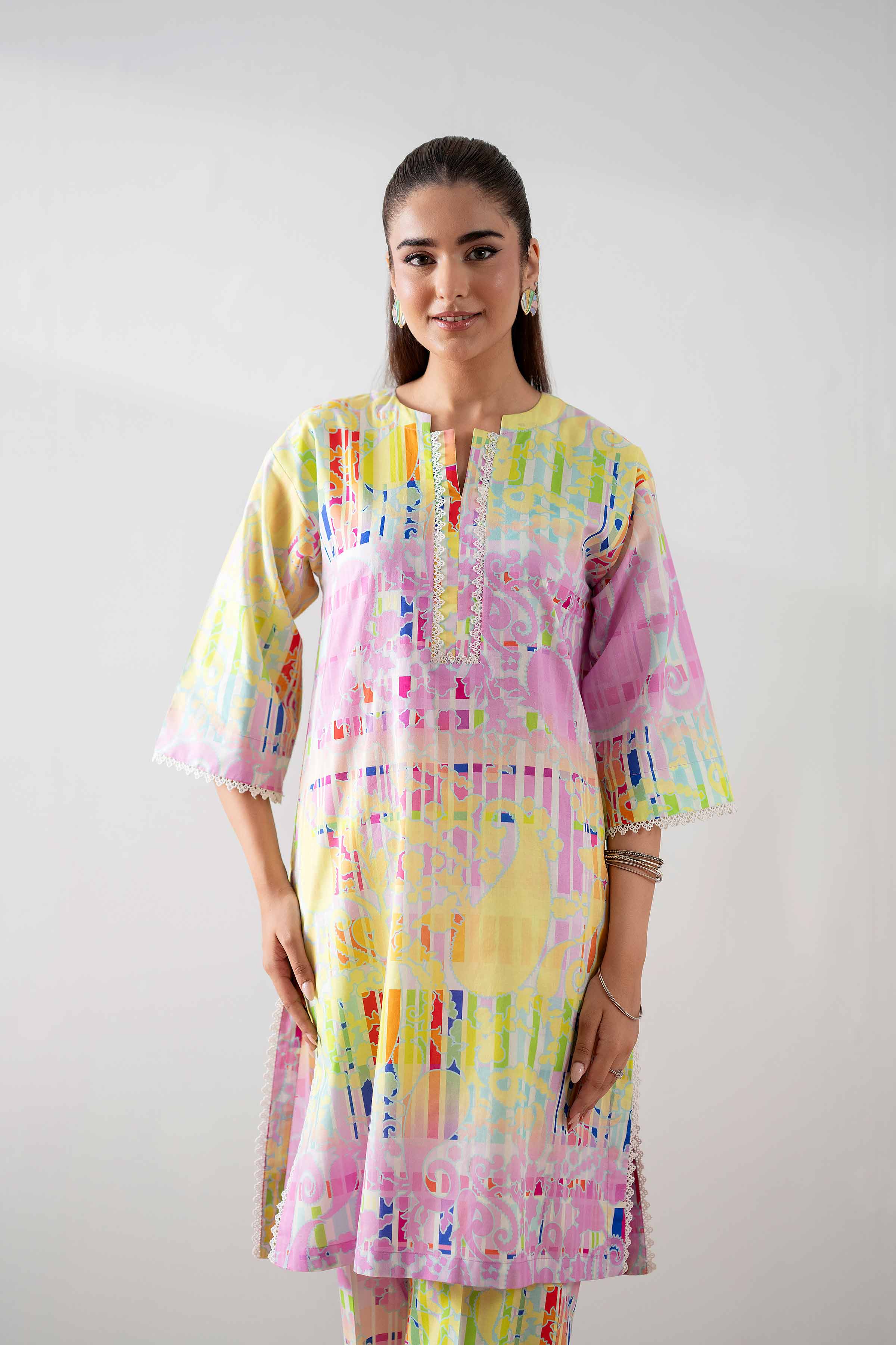 NishatUK - Multi Printed Cambric 2-piece ready to wear Dress