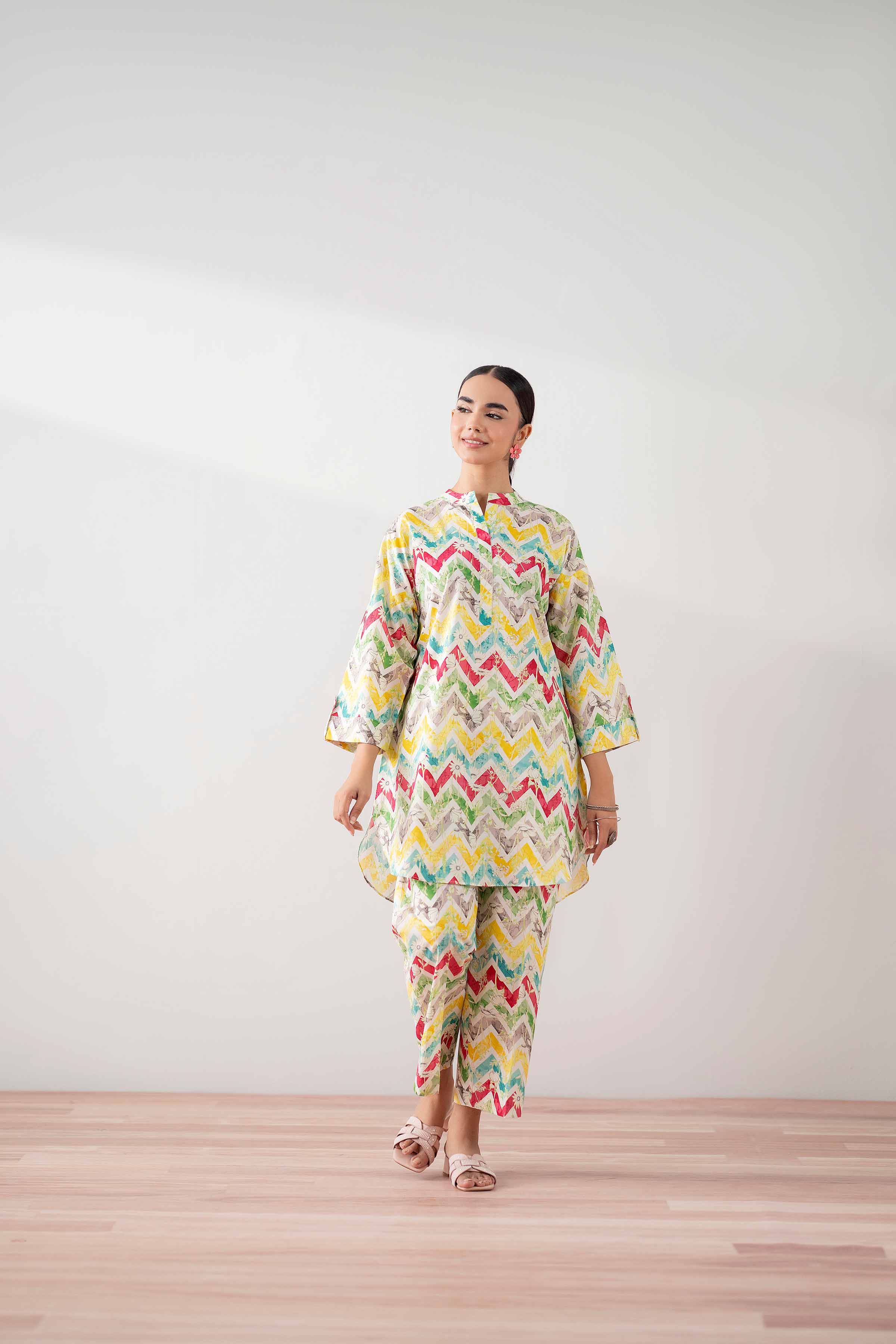 NishatUK - Multi Printed Cambric 2-piece ready to wear Dress