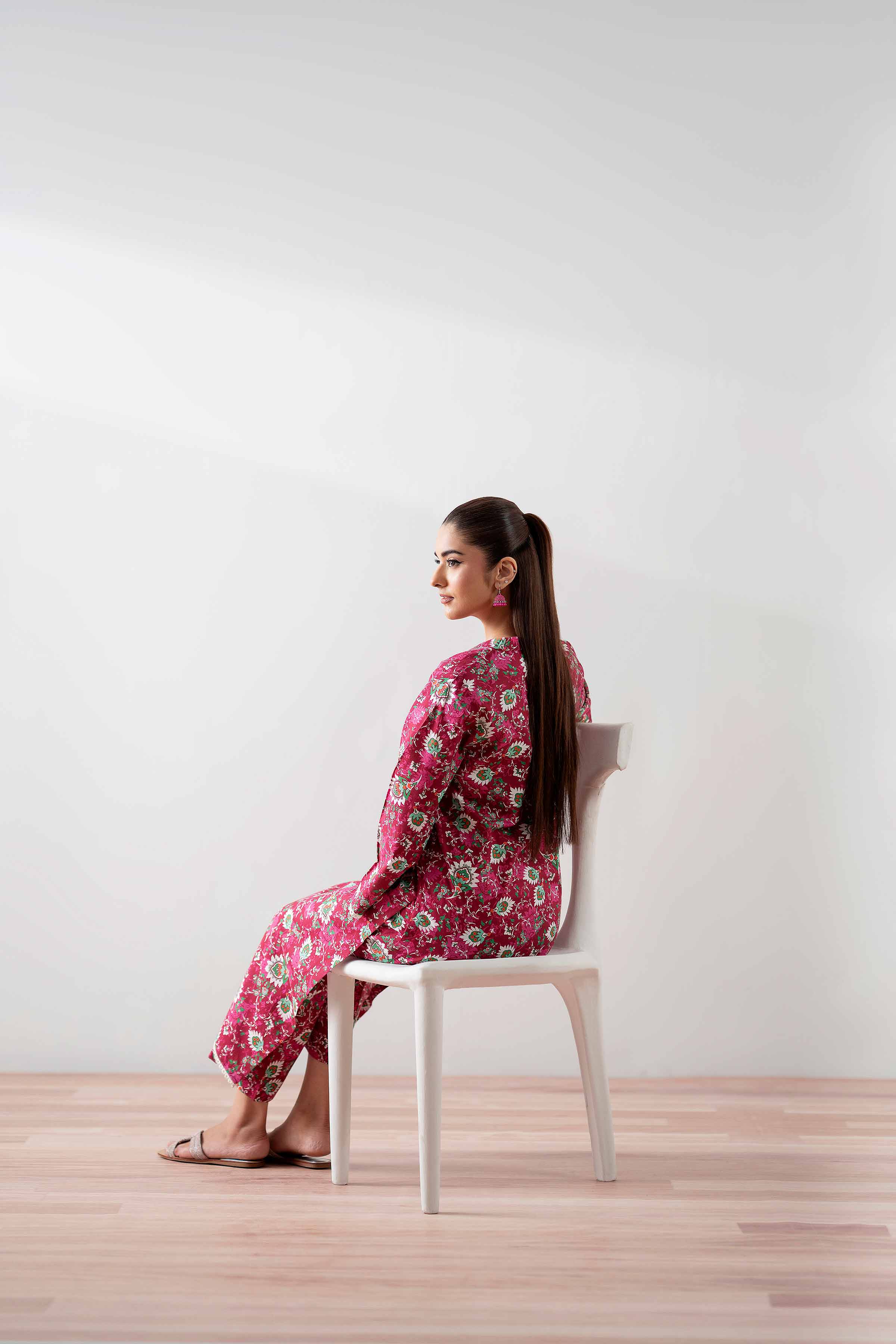 NishatUK - Pink Printed Cambric 2-piece ready to wear Dress