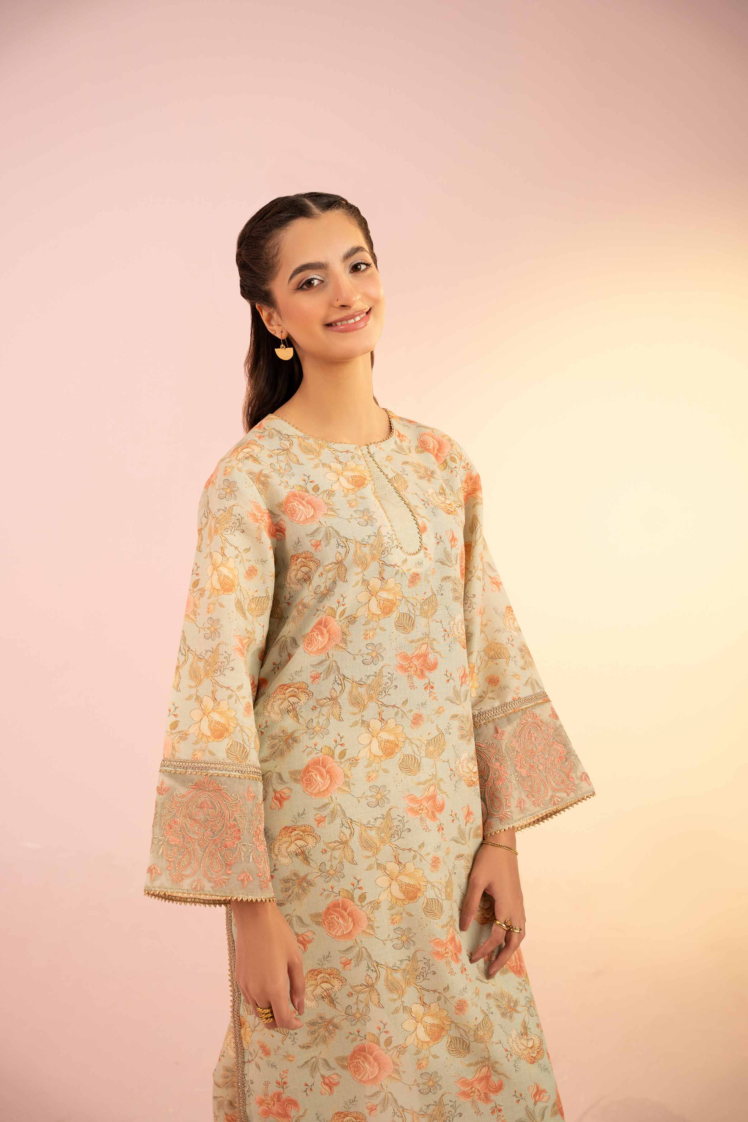 NishatUK - Sage Embroidered Lawn 2-piece ready to wear Dress