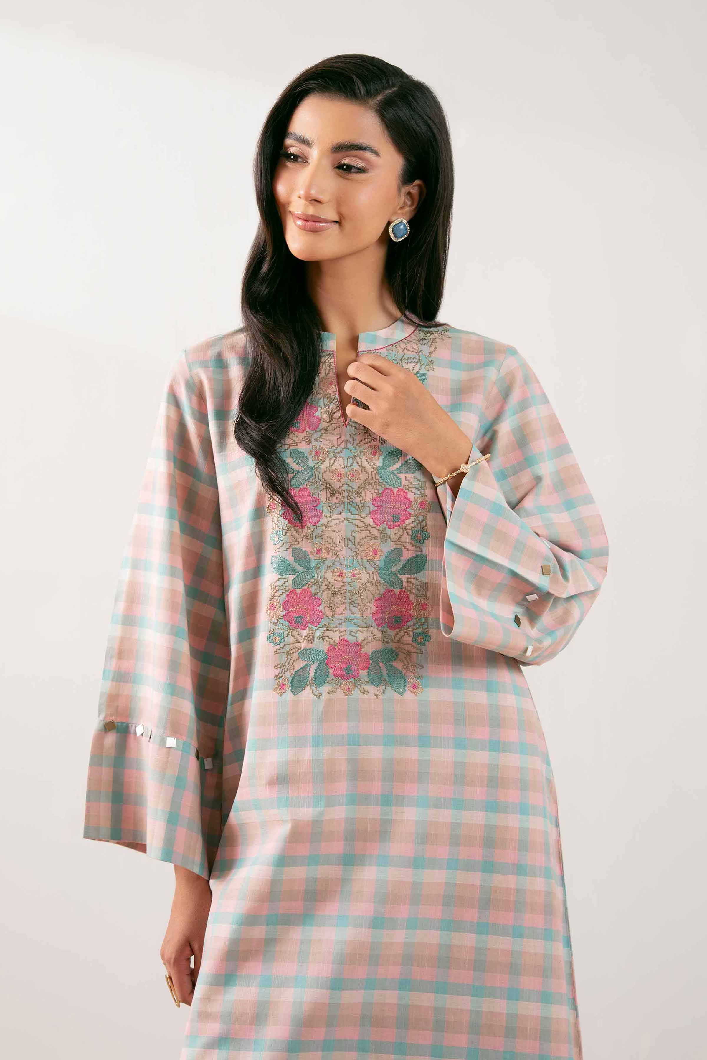 NishatUK - Multi Embroidered Yarn Dyed 2-piece ready to wear Dress