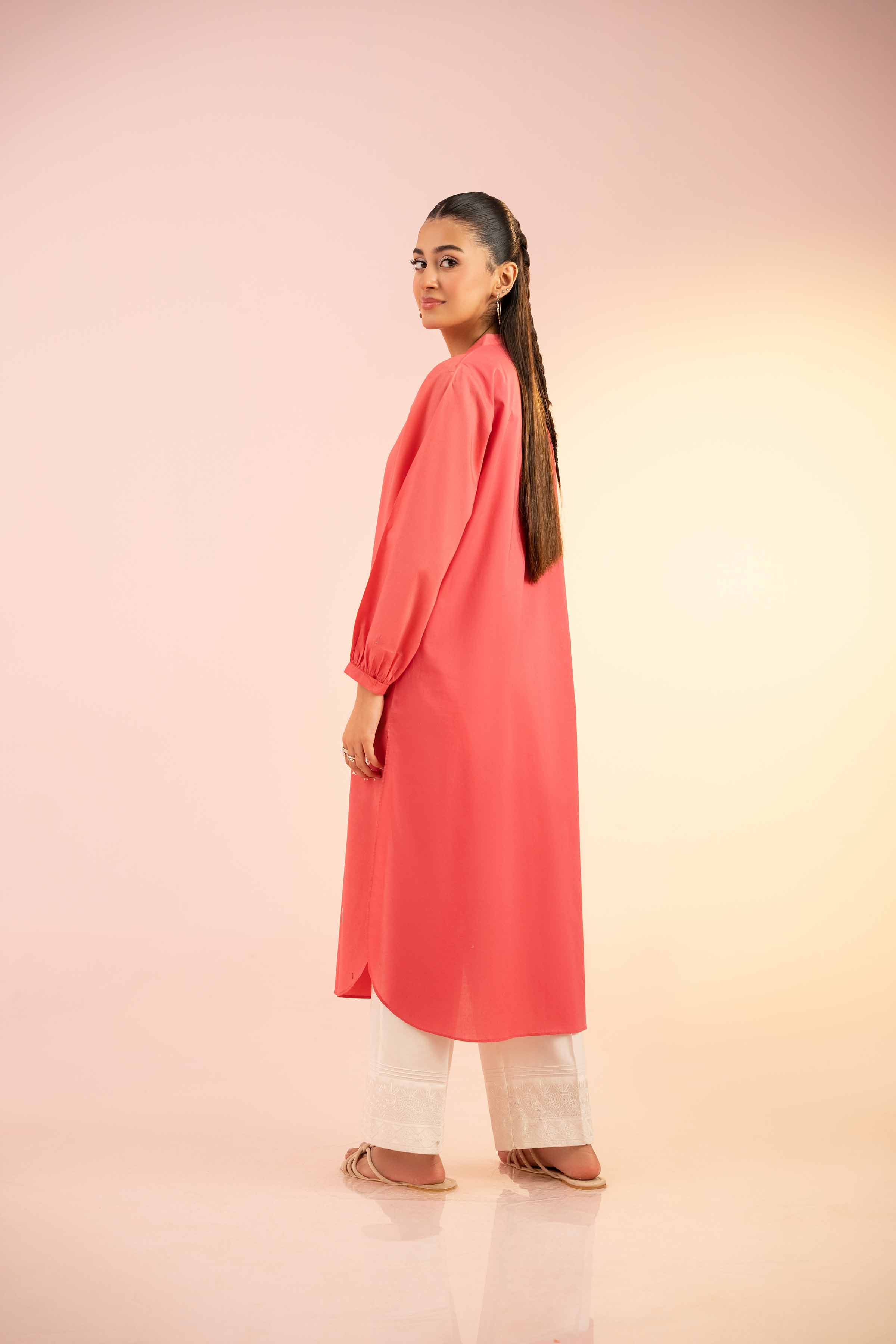 NishatUK - Pink Embroidered Cambric 1-piece ready to wear Shirt