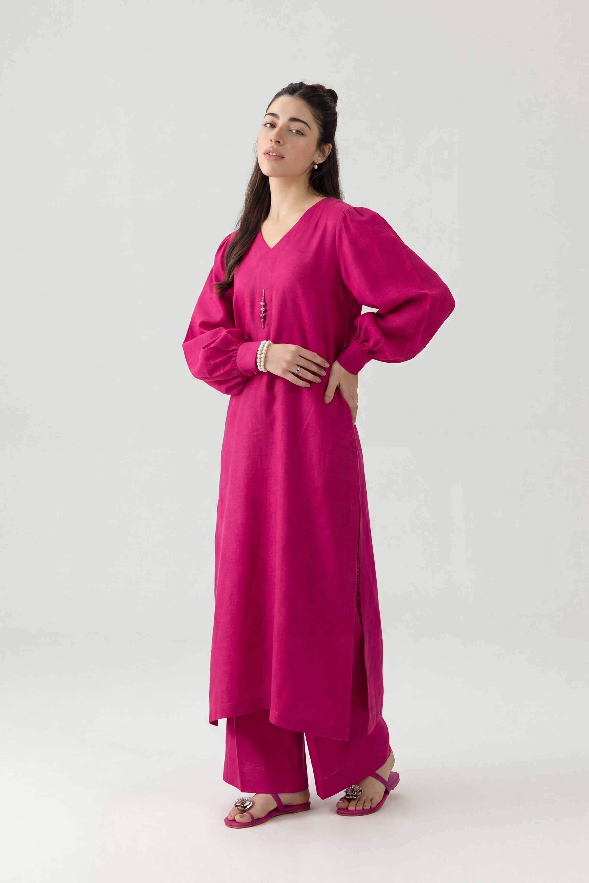 Nishat UK - Pink Embroidered Cotton 2 Pieces ready to wear Suit