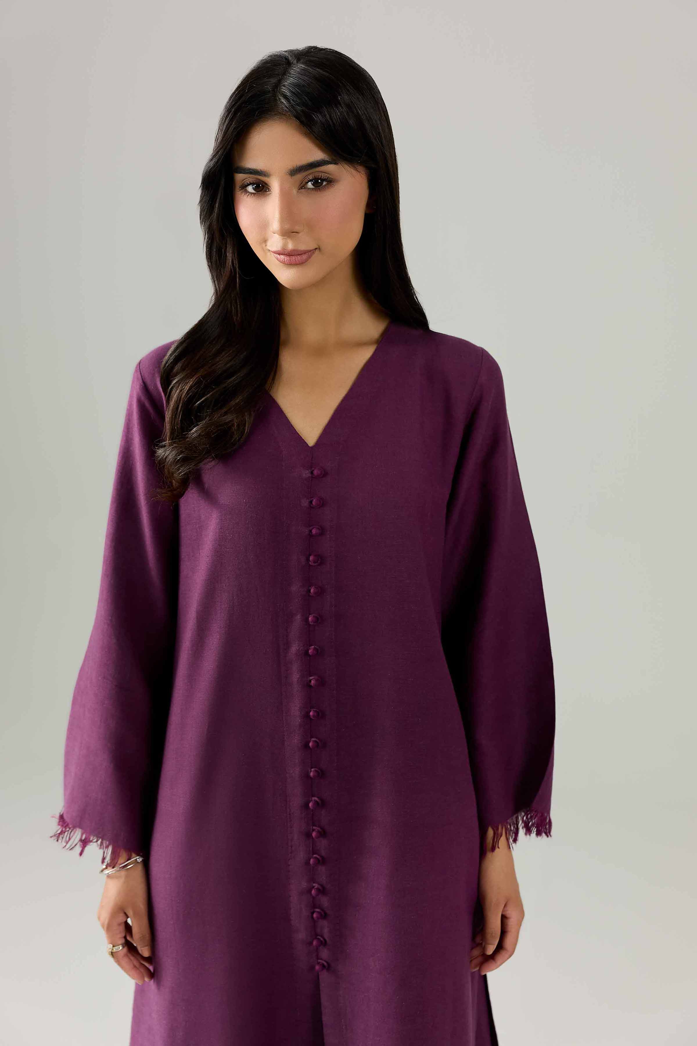 Nishat UK - Purple Solids Cotton 2 Pieces ready to wear Dress