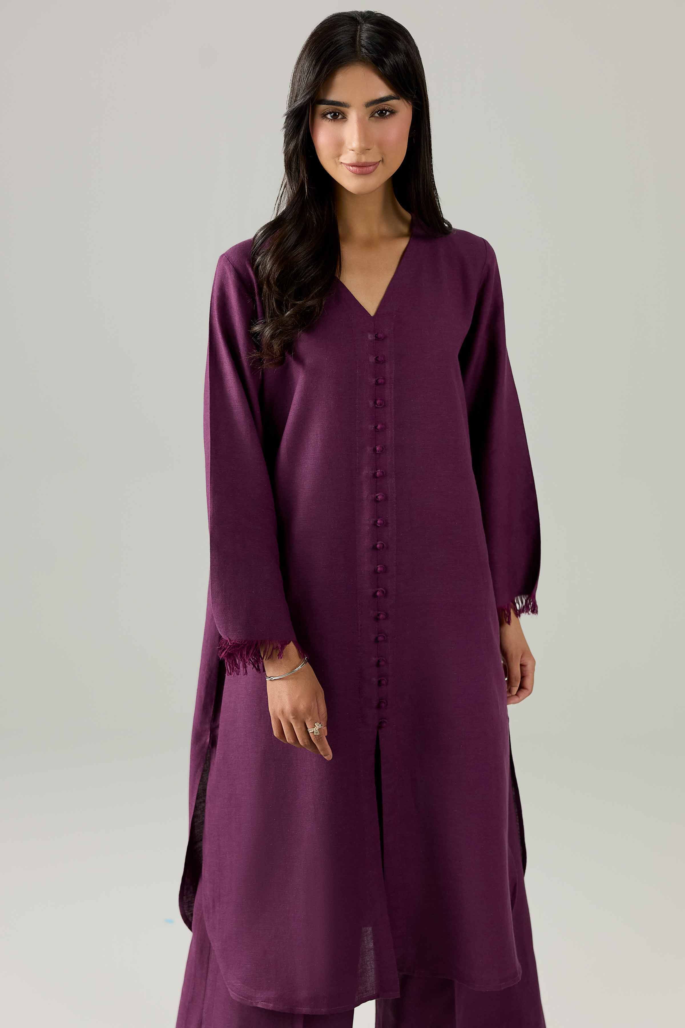 Nishat UK - Purple Solids Cotton 2 Pieces ready to wear Dress