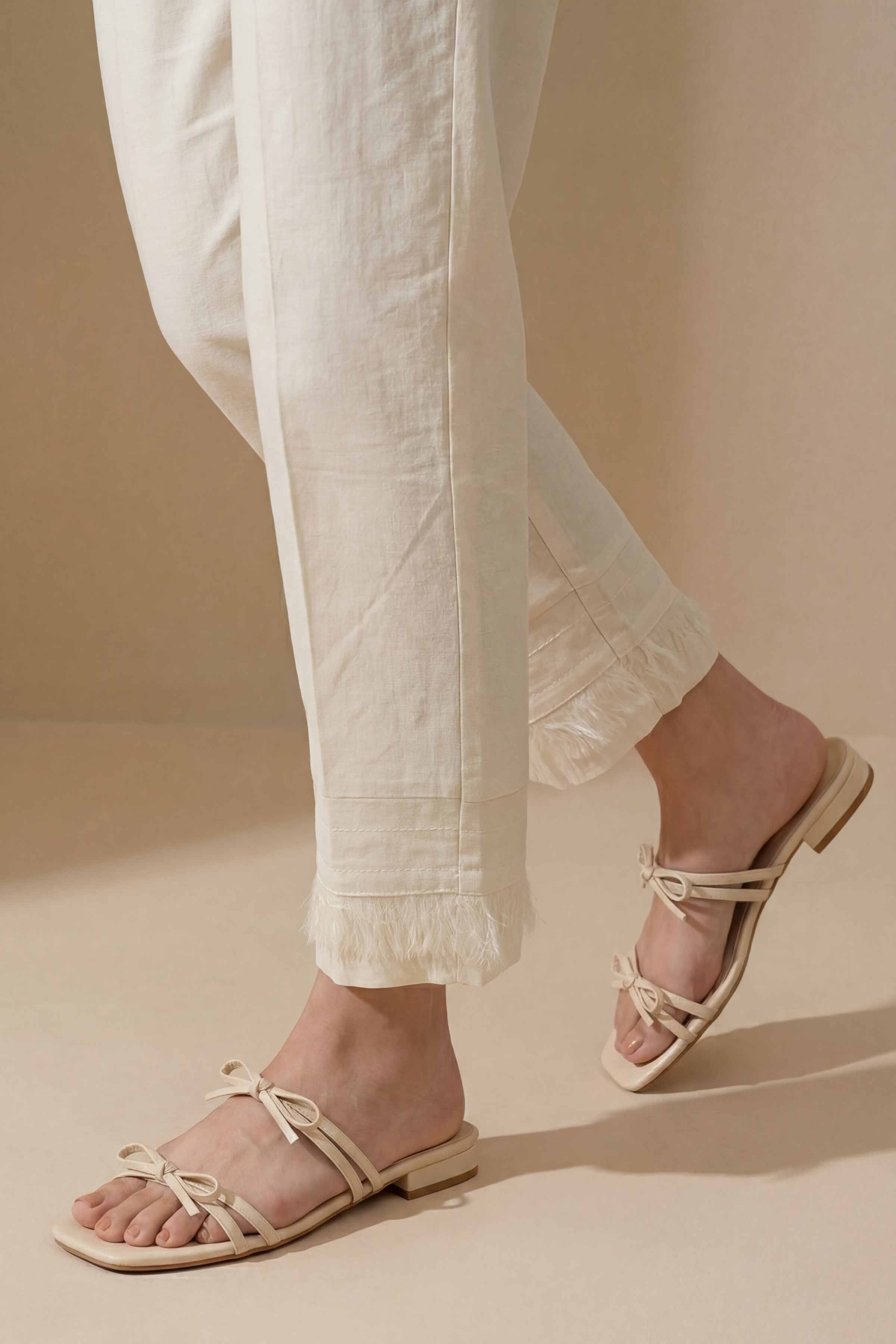 NishatUK - Off White Solids Cambric 1-piece ready to wear trouser