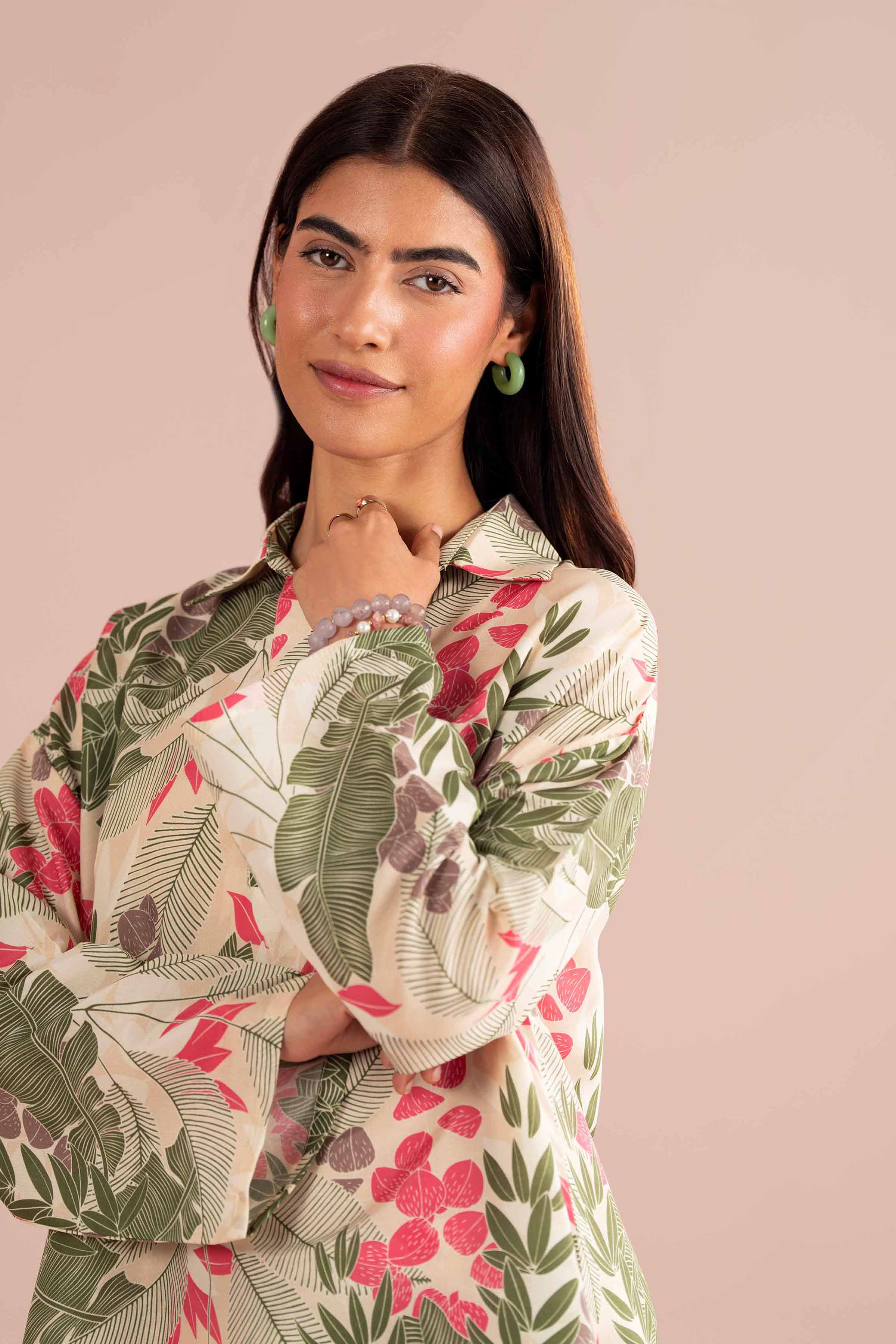 NishatUK - Off White Printed Lawn 2-piece ready to wear Dress