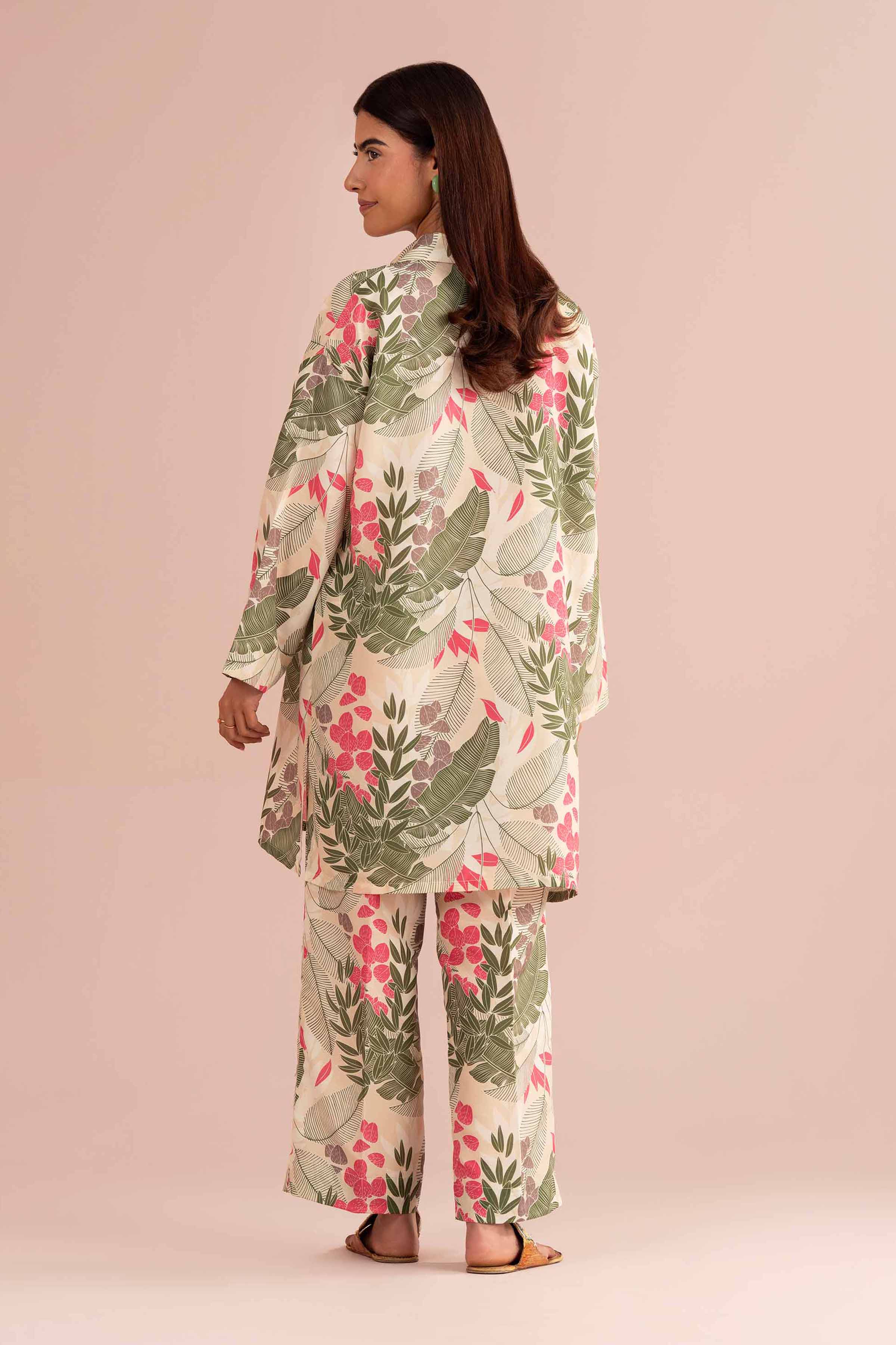 NishatUK - Off White Printed Lawn 2-piece ready to wear Dress