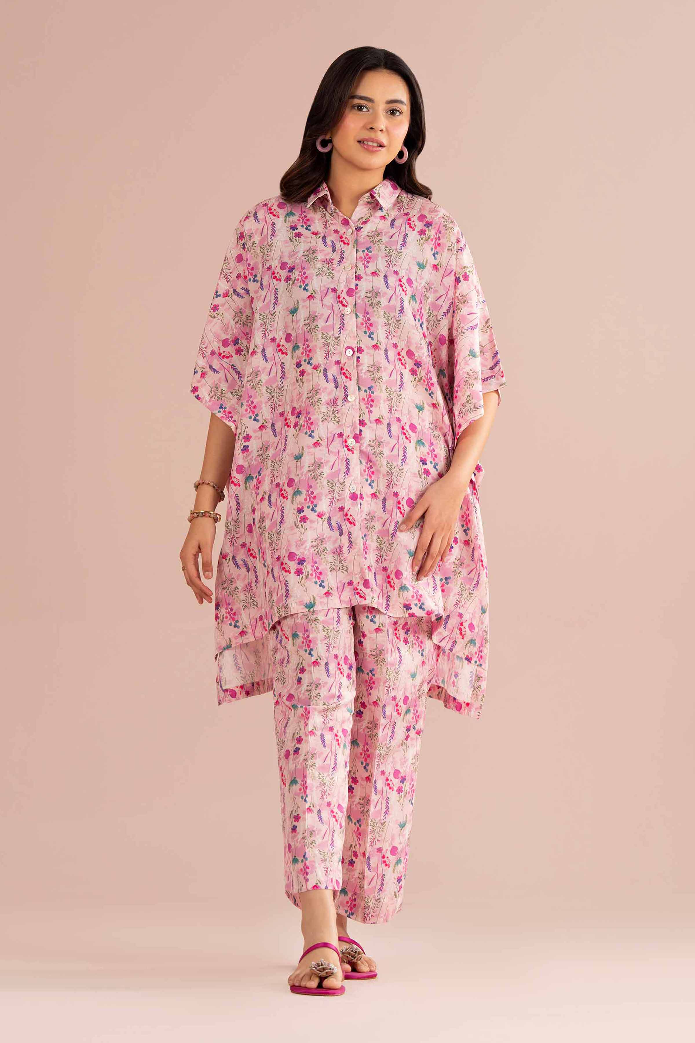 NishatUK - Pink Printed Lawn 2-piece ready to wear Dress