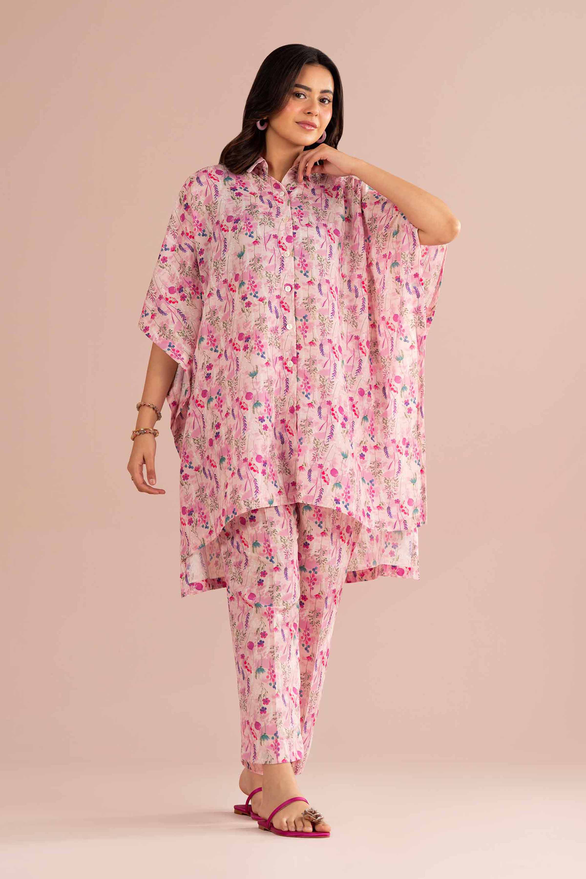 NishatUK - Pink Printed Lawn 2-piece ready to wear Dress