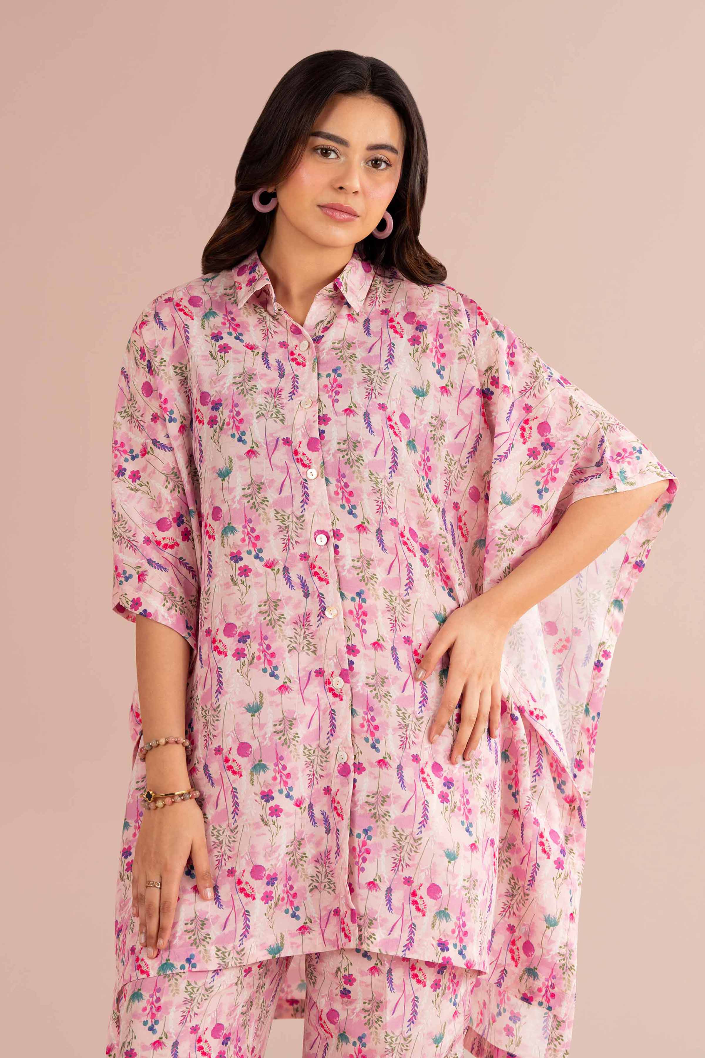 NishatUK - Pink Printed Lawn 2-piece ready to wear Dress