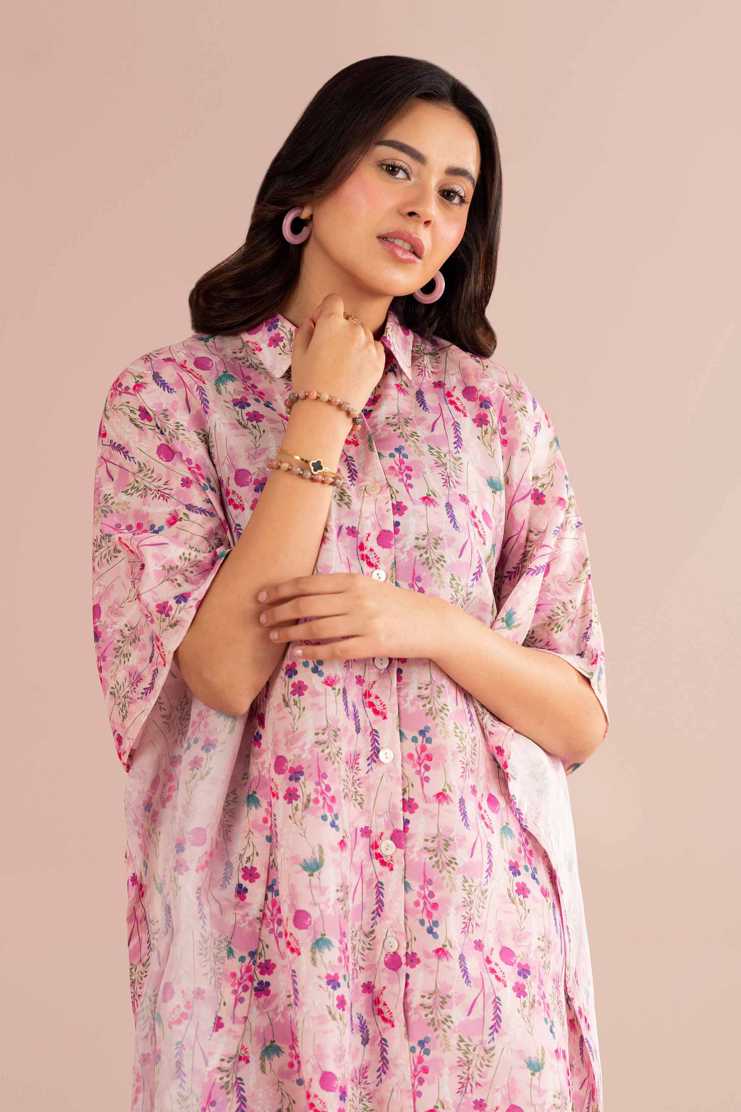 NishatUK - Pink Printed Lawn 2-piece ready to wear Dress