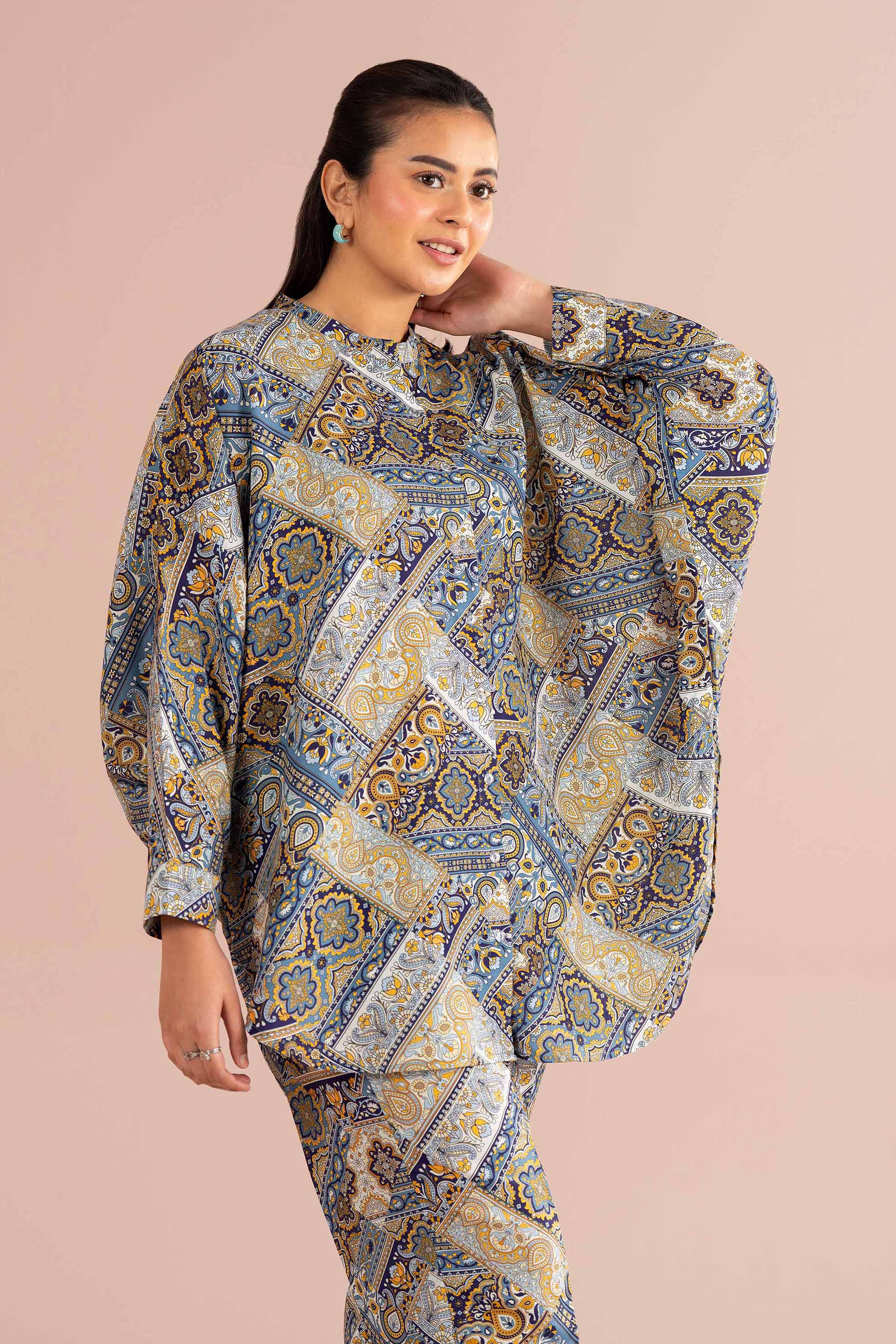 NishatUK - Multi Printed Lawn 2-piece ready to wear Dress